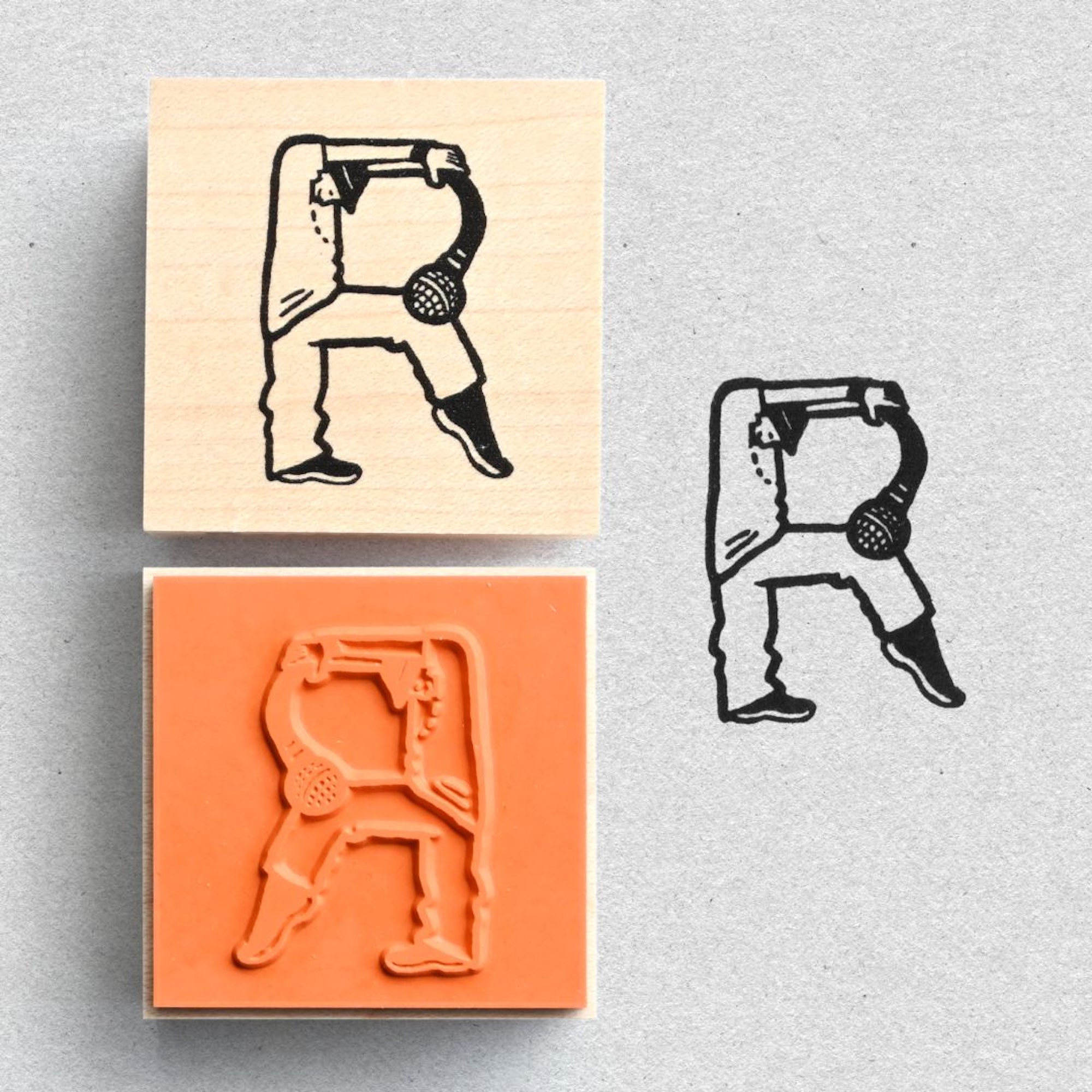 "R" - Alphabet - Japanischer Stempel-Buchstabe von YAMADA aus der Kategorie Stempel von Natsuko Oshima mit der Artikelnummer ON-18-R