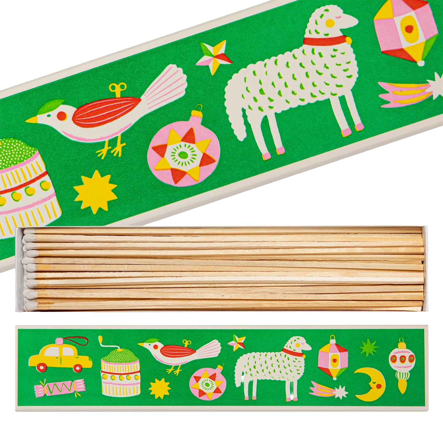 Streichhölzer lang "Christmas Ornaments" - Kaminstreichhölzer von Archivist aus England