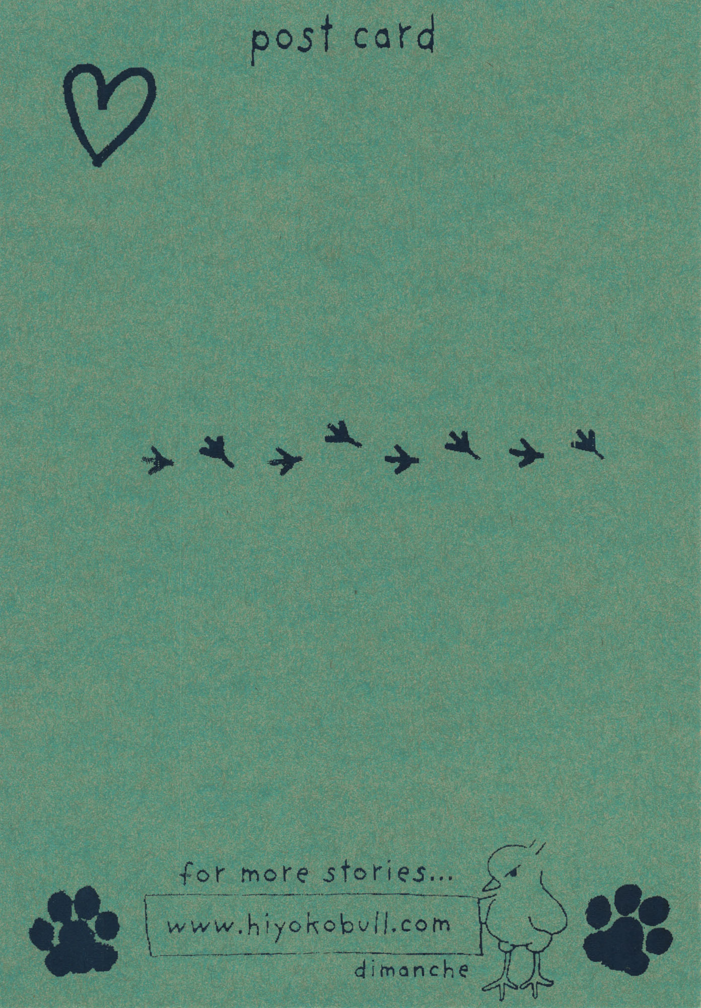 Season's Greetings - Siebdruck Postkarte von Dimanche