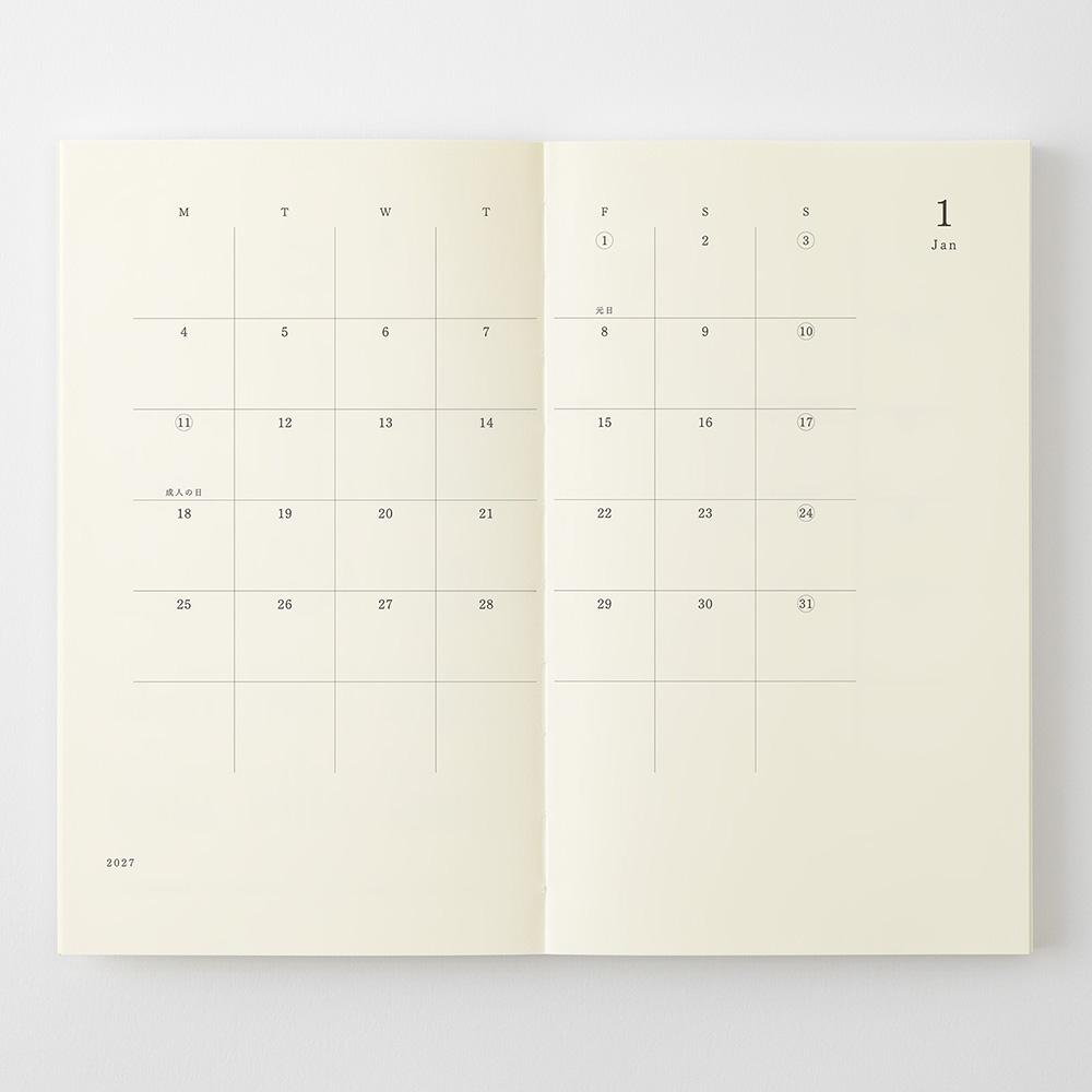 MD Notebook Kalender 2027 [B6 Slim]