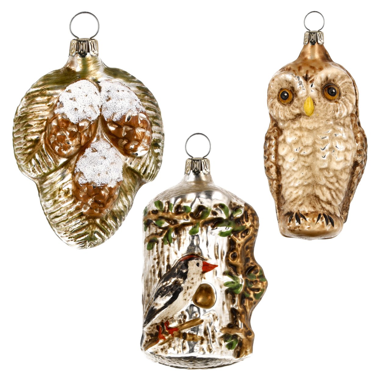 Waldspaziergang - Christbaumschmuck Set aus Glas Waldspaziergang - Christbaumschmuck Set aus Glas