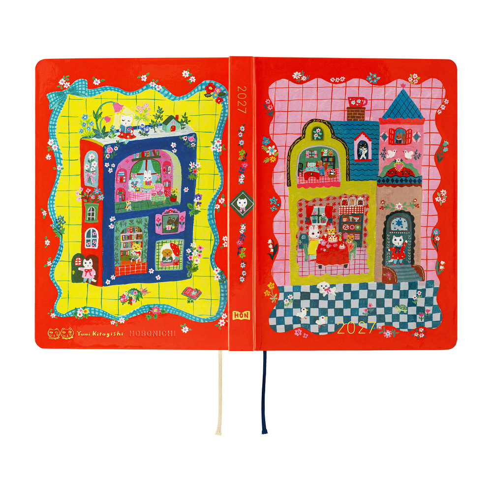 HON A6 2027 englisch – Yumi Kitagishi: White Cat and Rabbit’s Tea Room | Hobonichi