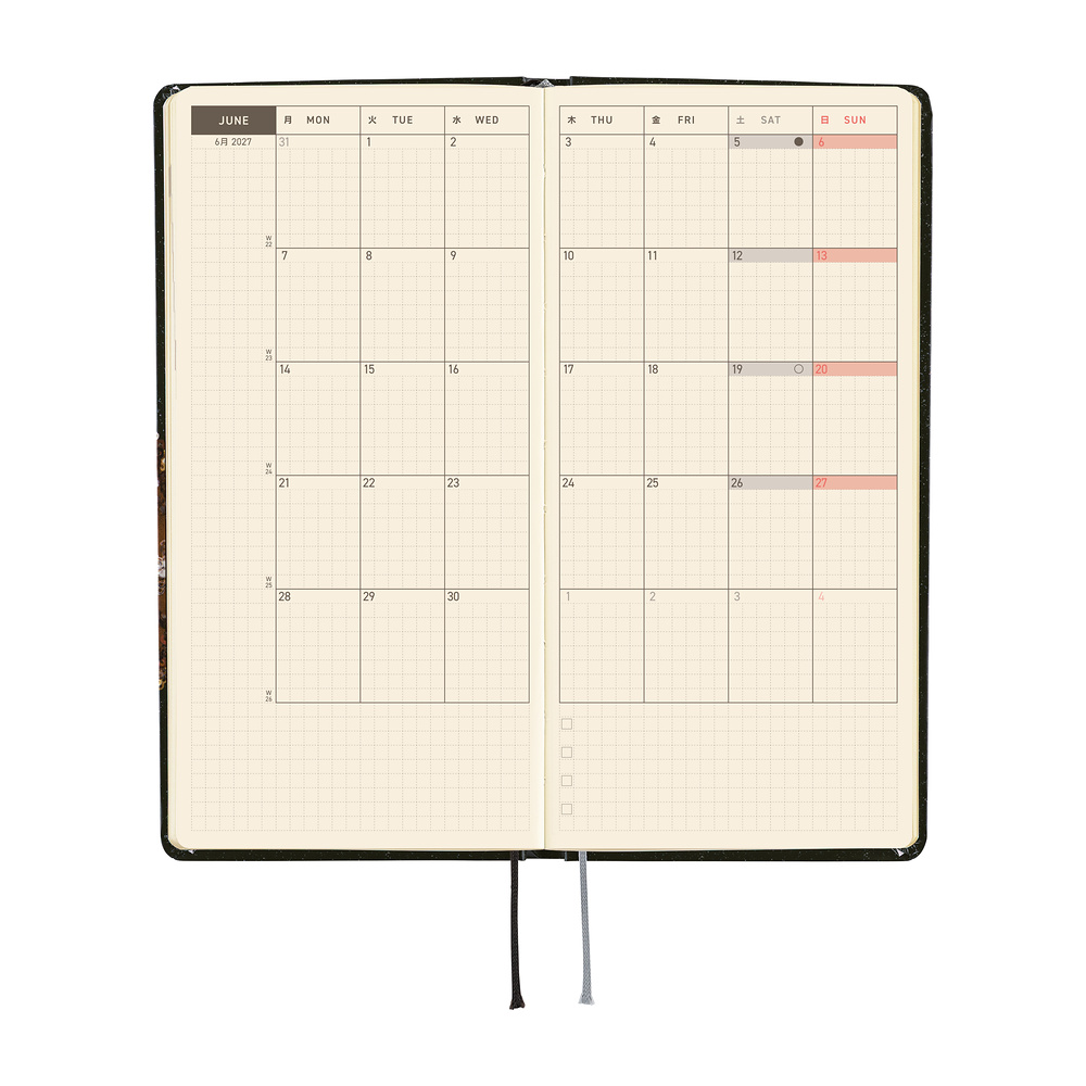 Weeks 2027 englisch – tanakadaisuke: Starlight | Hobonichi