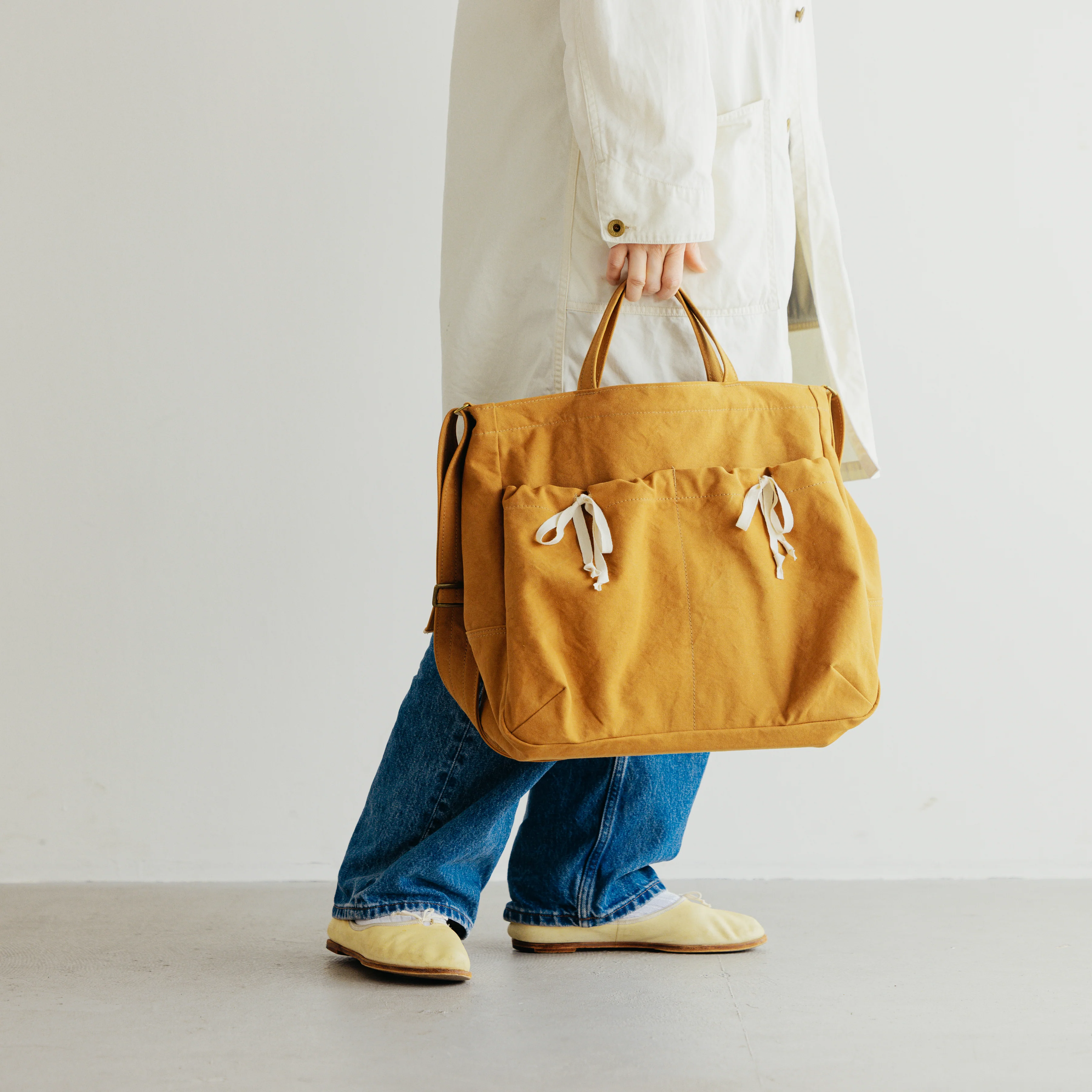 Two Pocket Shoulder Bag - Schultertasche aus Baumwolle - The Superior Labor - *Pre-order/Vorbestellung*