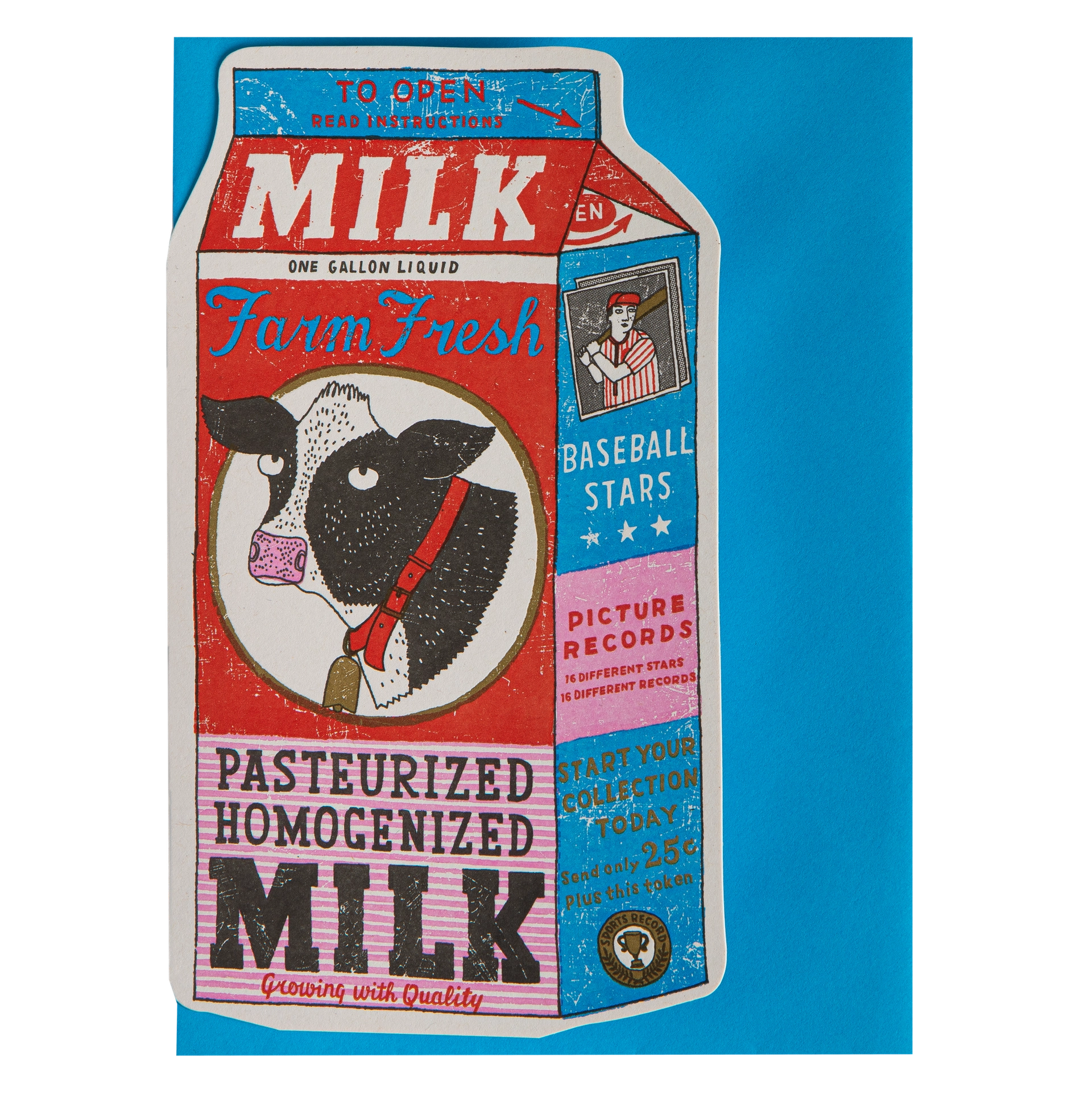 "Milk Carton" - 3D Klappkarte - Cut-Out Card von Archivist
