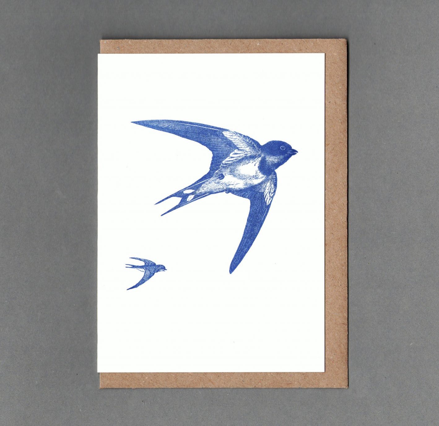 Swallow - Letterpress Karte mit Umschlag