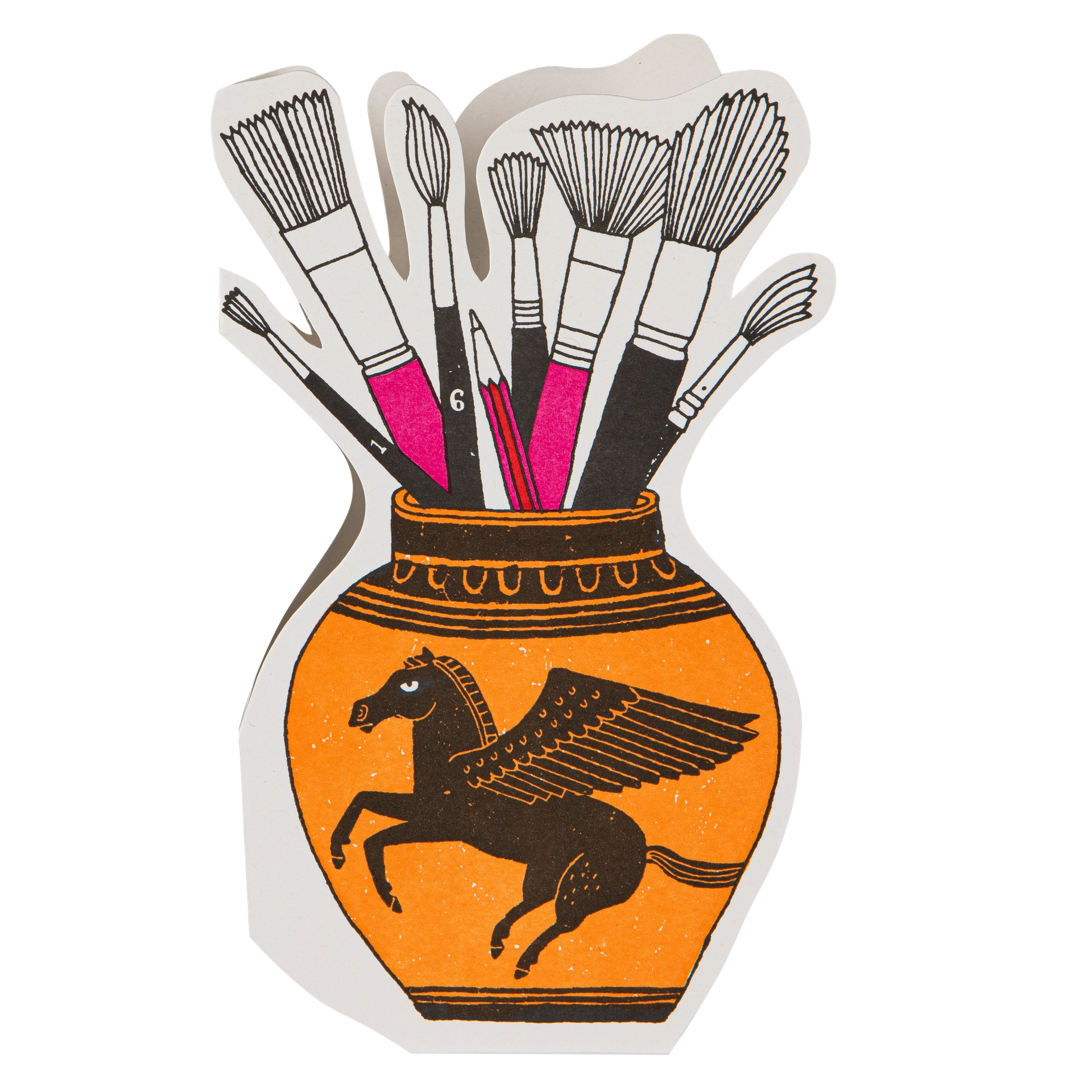 "The Artist's Pot" - 3D Klappkarte - Cut-Out Card von Archivist