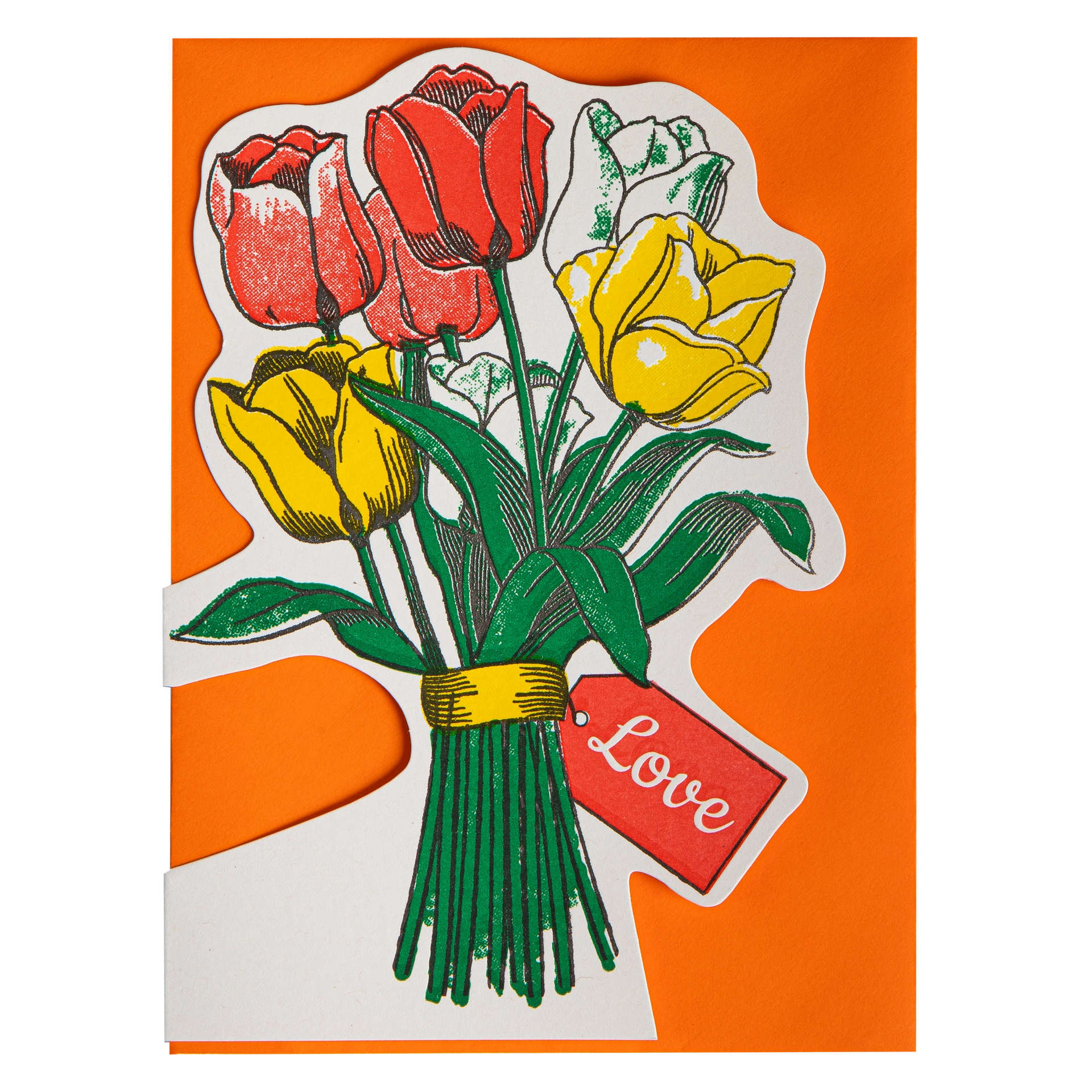 "Tulips" - 3D Klappkarte - Cut-Out Card von Archivist