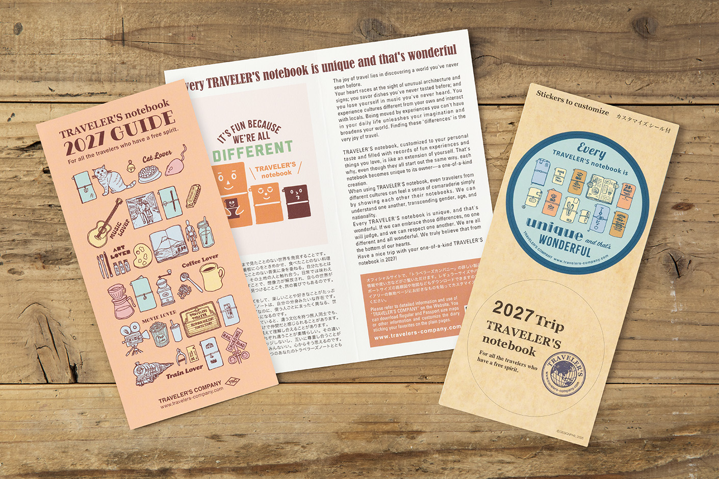 2027 Kalender (Monatsansicht) - TRAVELER'S Notebook Refill