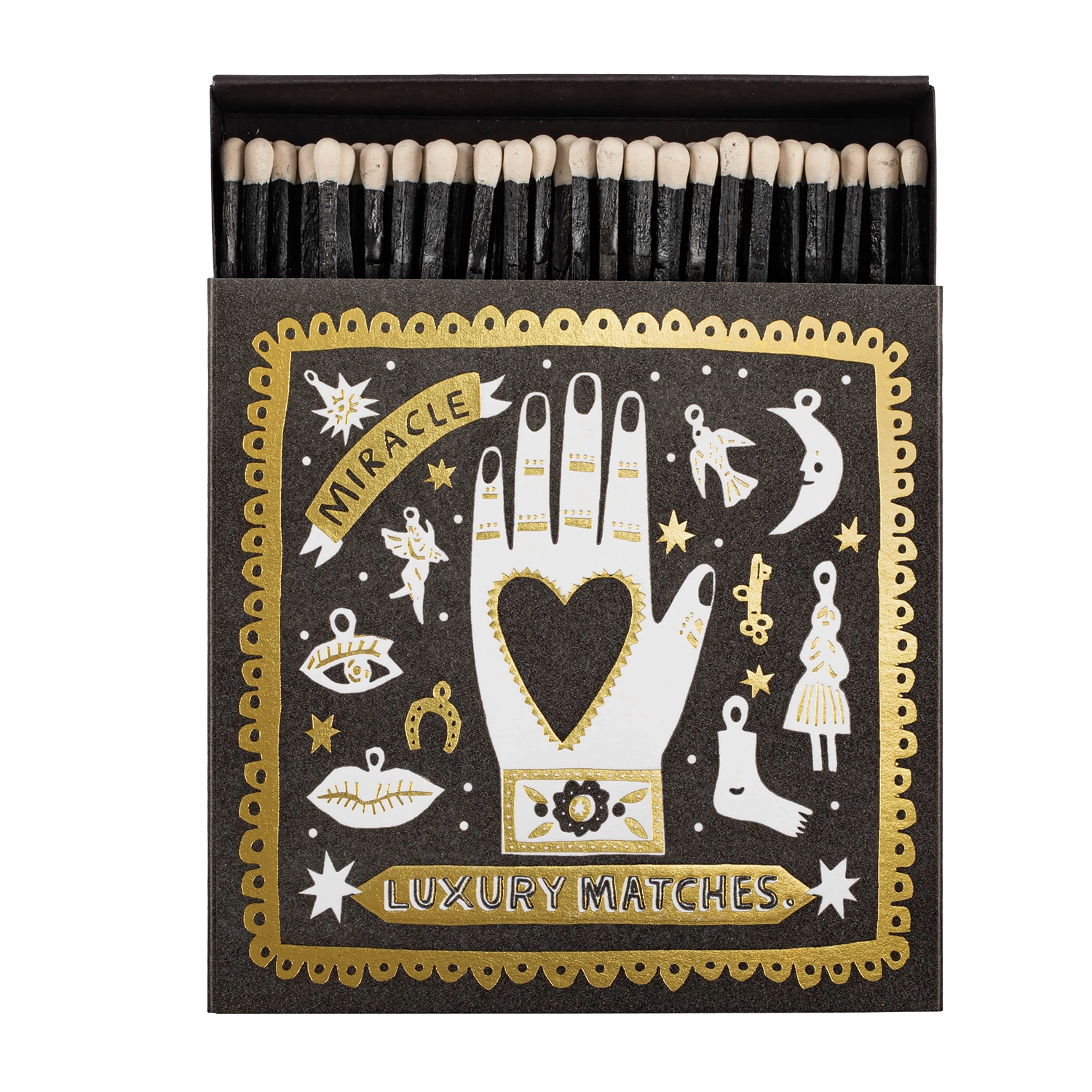 Streichhölzer "Black Miracle" - Square Matches von Archivist