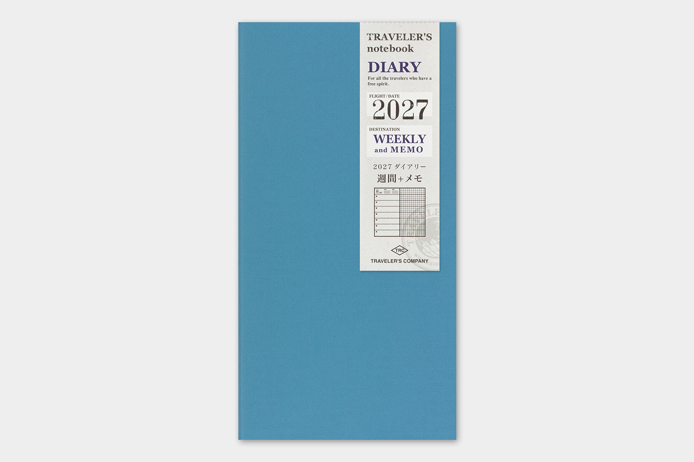 2027 Kalender (Wochenansicht + Memo) - TRAVELER'S Notebook Refill