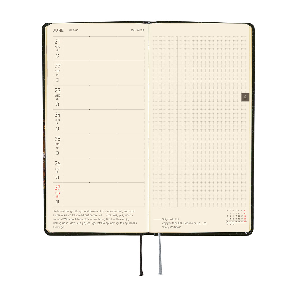 Weeks 2027 englisch – tanakadaisuke: Starlight | Hobonichi