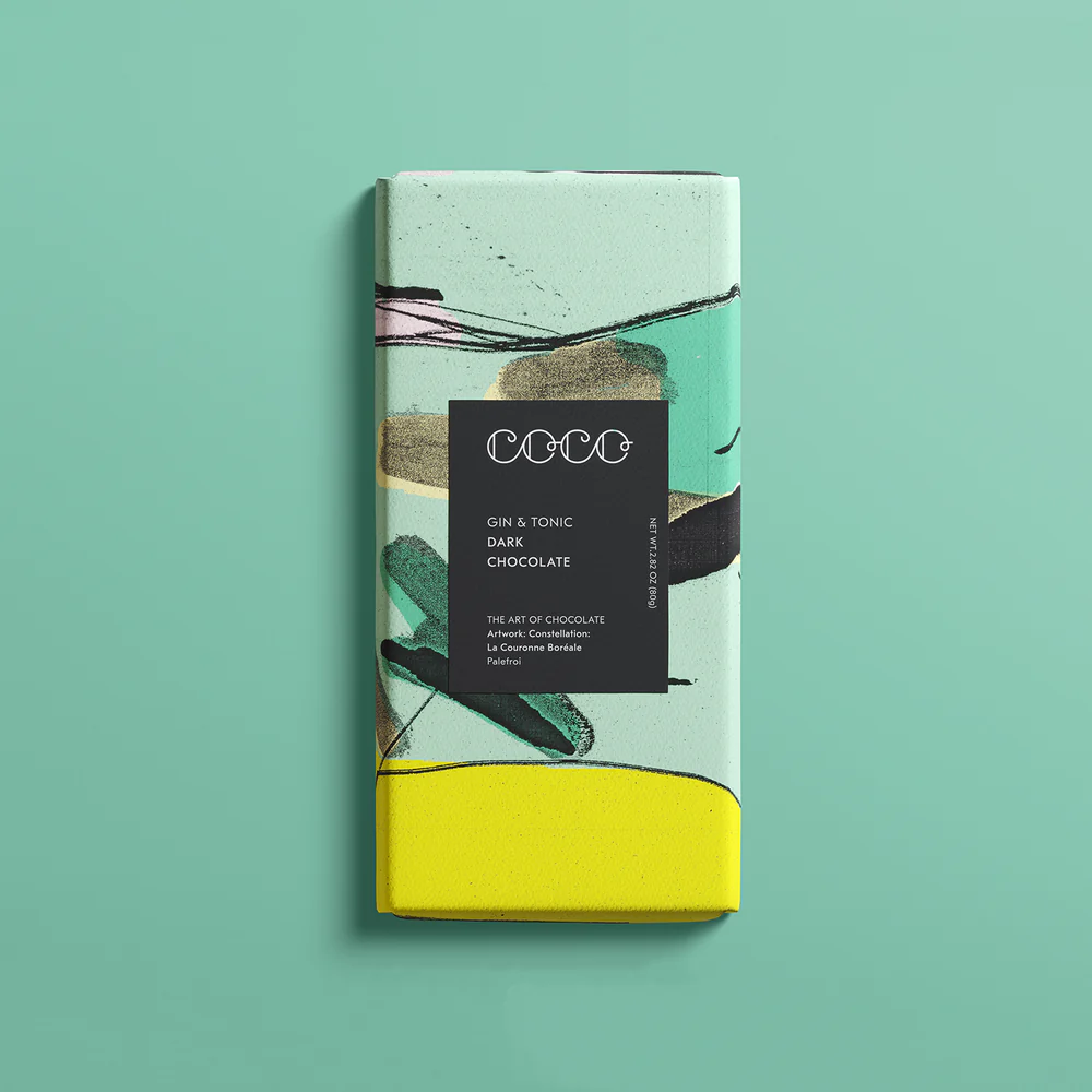 Tafel Schokolade - Gin&Tonic 61% von Coco Chocolatier aus der Kategorie Coco Chocolatier mit der Artikelnummer 463345