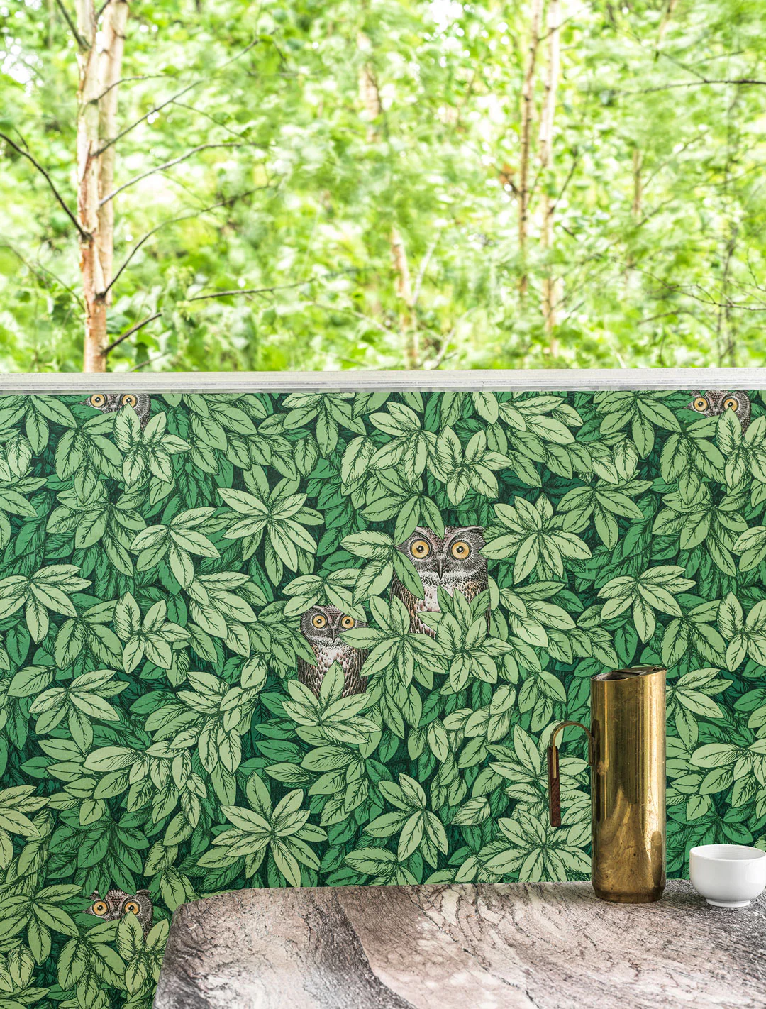 Foglie e Civette Tapete - 123/11054 - Forest Green - Cole&Son - Fornasetti Senza Tempo II-123-11054-Cole&Son-Fornasetti Senza Tempo II Foglie e Civette Tapete - 123/11054 - Forest Green - Cole&Son - Fornasetti Senza Tempo II von Cole&Son aus der Kategorie Fornasetti Senza Tempo II mit der Artikelnummer 123-11054
