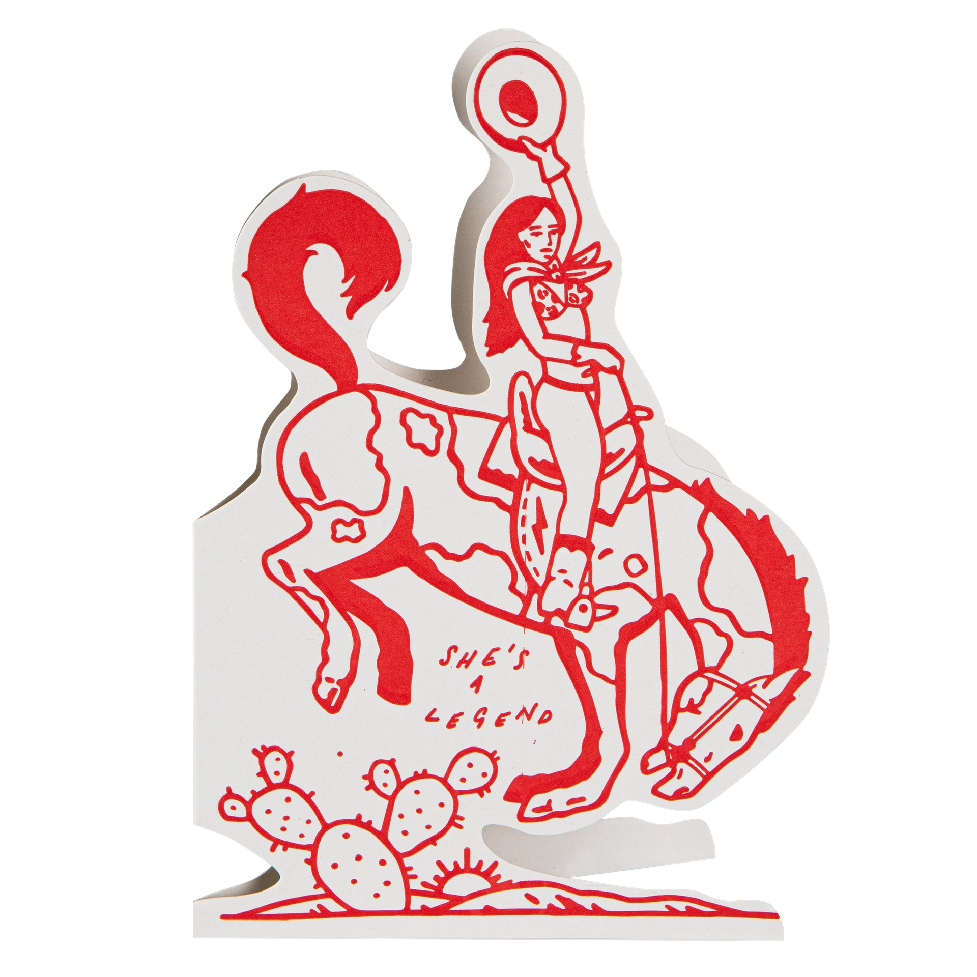 "She's A Legend Cowgirl" - 3D Klappkarte - Cut-Out Card von Archivist