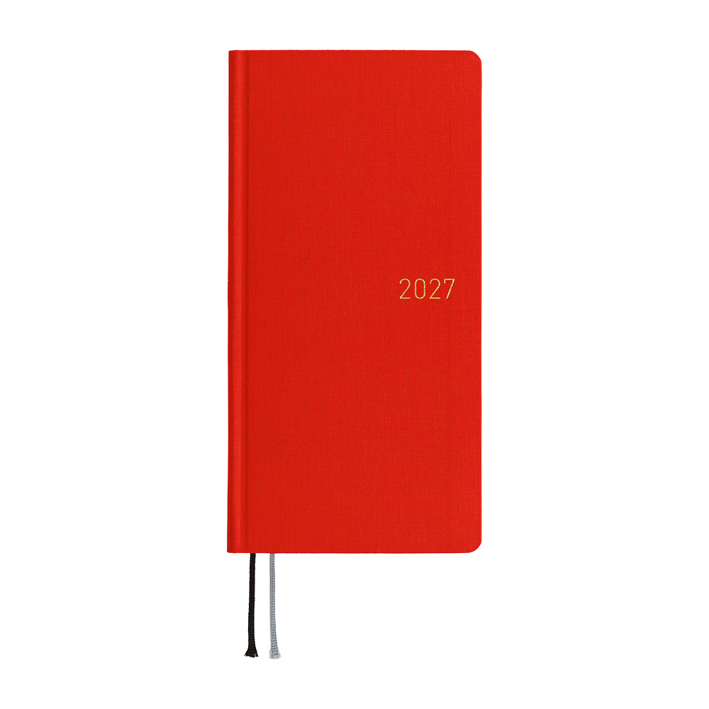 Weeks 2027 englisch – Colors: Poppy Red | Hobonichi