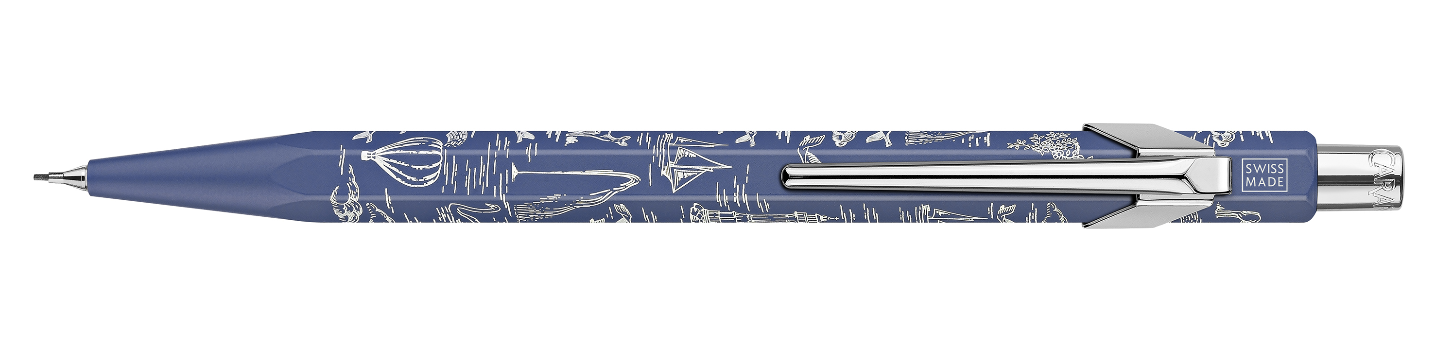 Set Kugelschreiber & Minenhalter 849™ Toile de Jouy Weiß & Blau - Sonderedition
