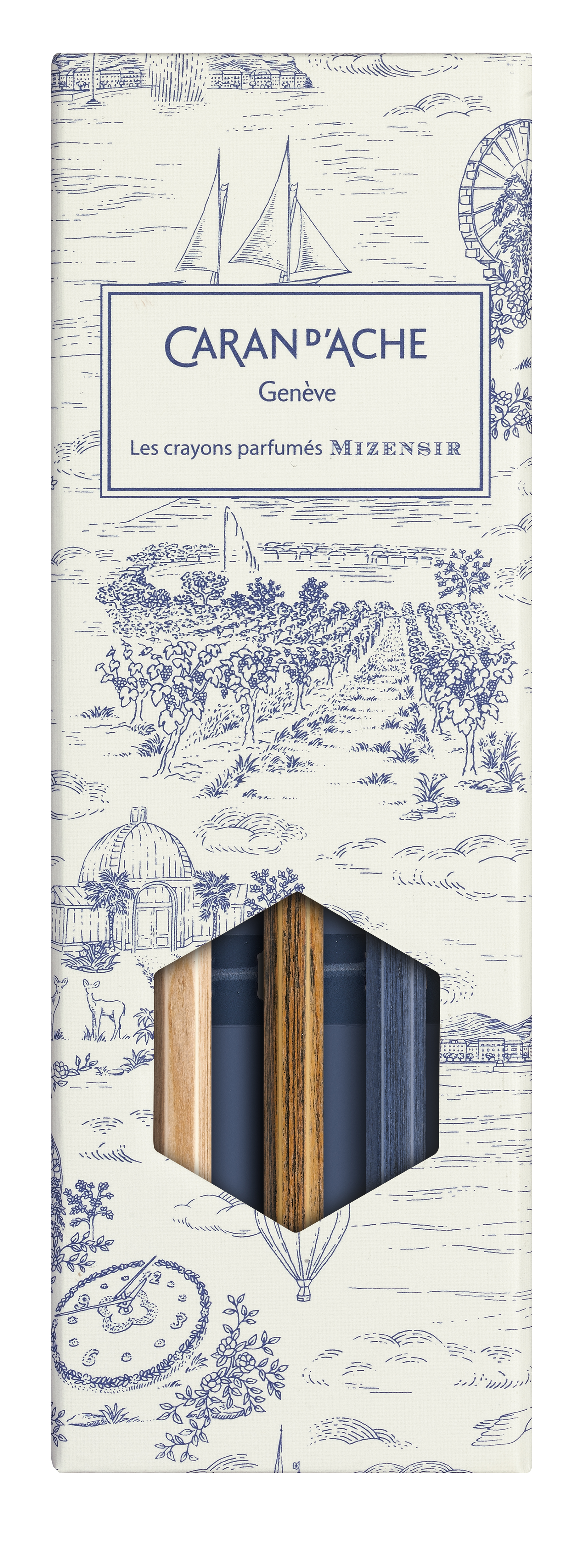 Box 3 Bleistifte Parfümiert La Maison Toile de Jouy - Sonderedition