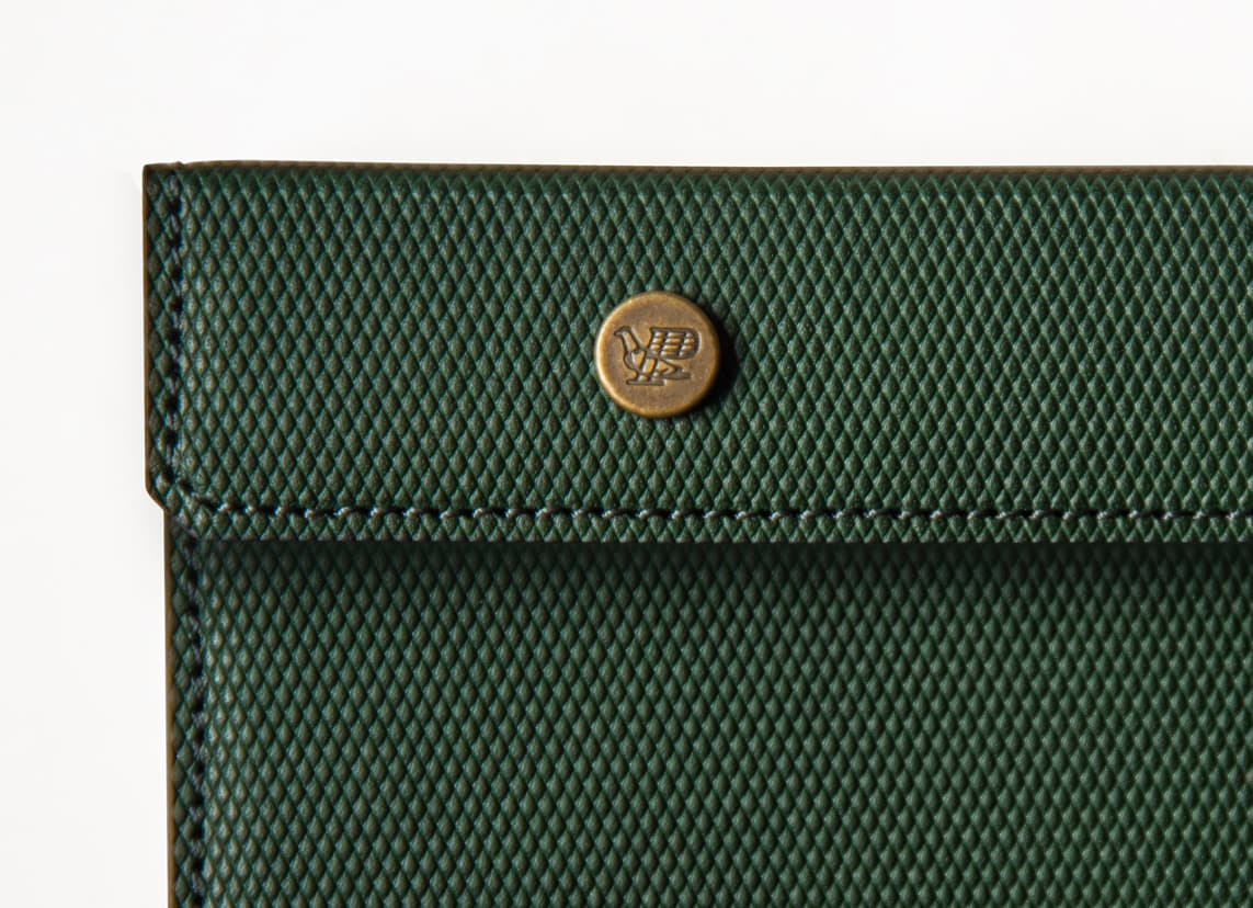 Snap Pad in A5 - Crossgrain Leder - Smaragdgrün - Klemmbrett von Postalco