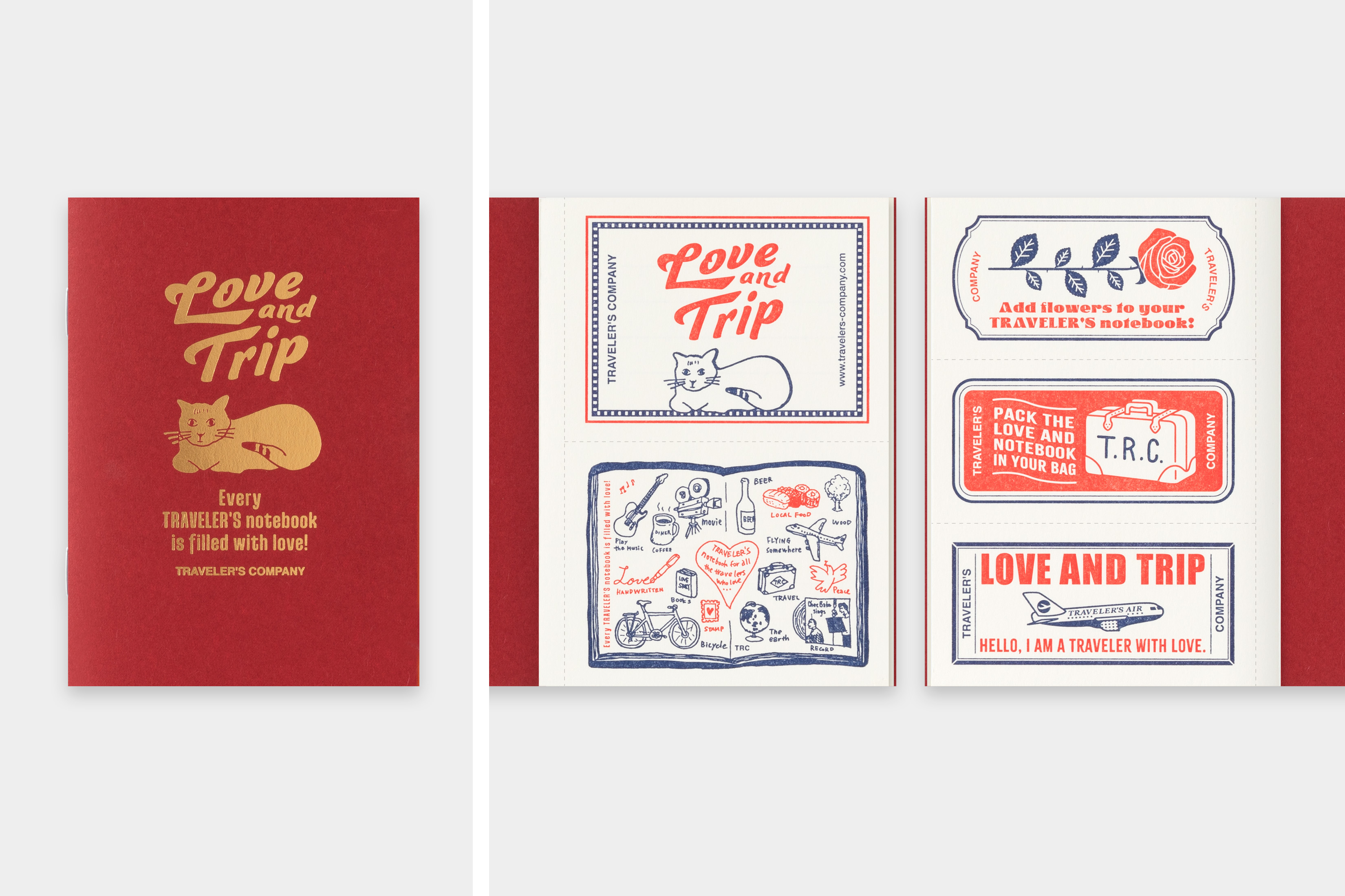 TRAVELER'S Notebook Refill Passport "Love and Trip" - Limited Edition - ***Preorder / Vorbestellung***