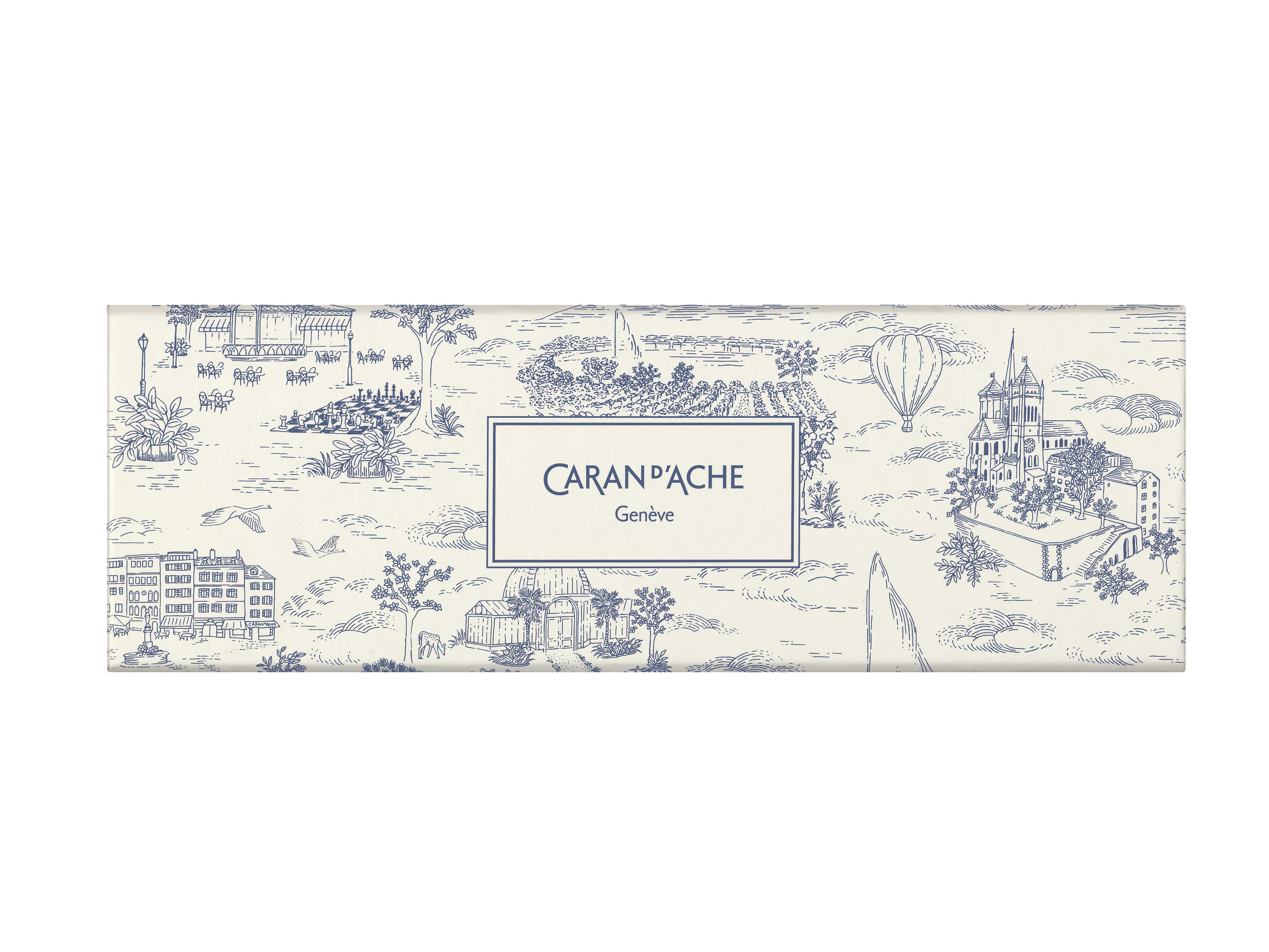 Set Kugelschreiber & Minenhalter 849™ Toile de Jouy Weiß & Blau - Sonderedition