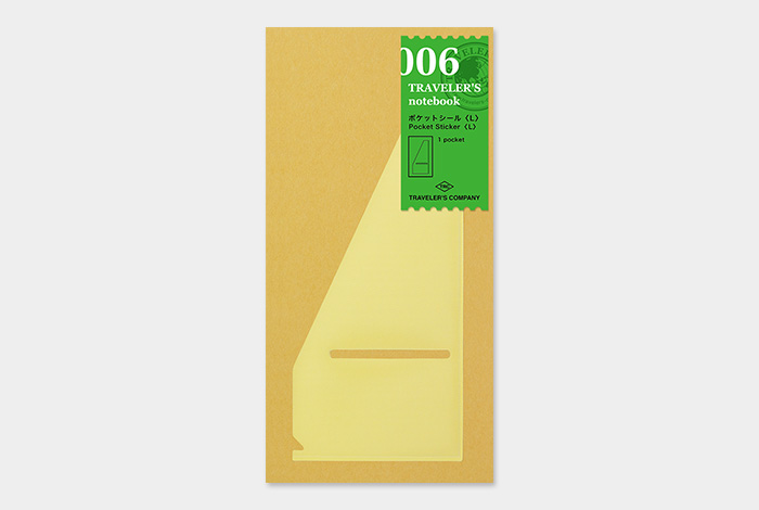 006 - Pocket Sticker "L" - TRAVELER'S Notebook Refill