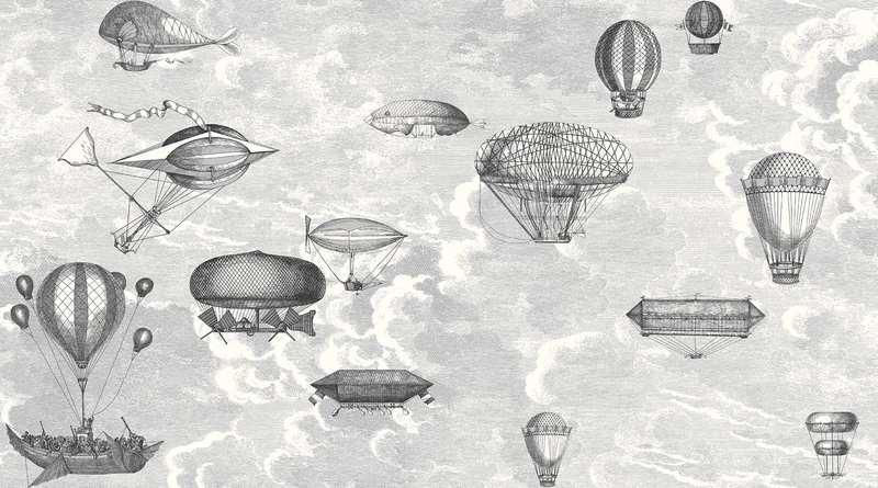 Macchine Volanti (2 roll set) Tapete - 114/27053 - Cole&Son - Fornasetti Senza Tempo von Cole&Son aus der Kategorie Fornasetti Selection mit der Artikelnummer 114-27053