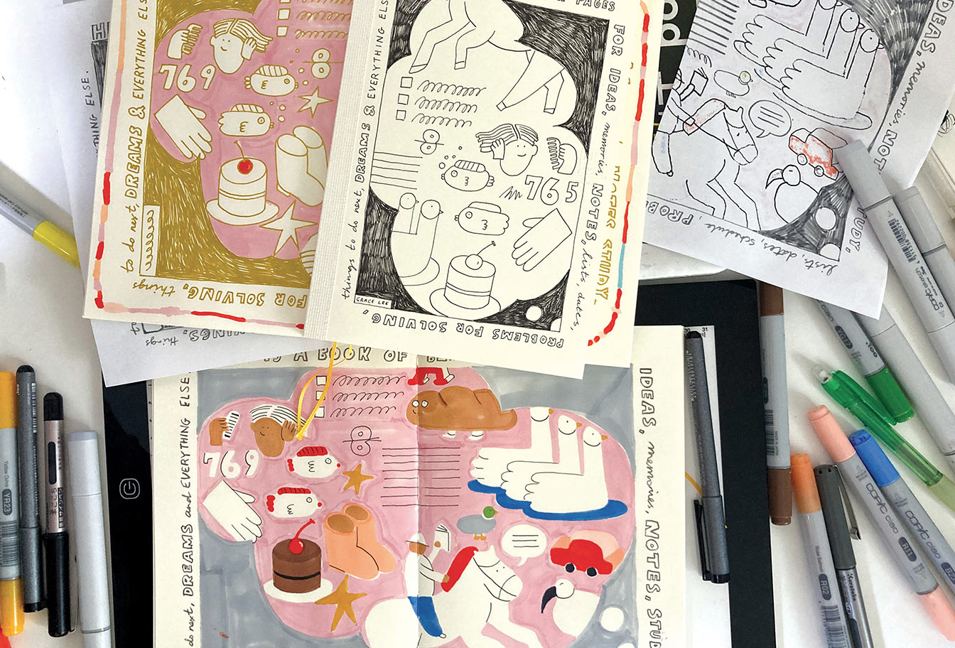 MD Notebook 15th – Edition Grace Lee - A6 - blanko / blank - Midori Notizbuch - limitiert