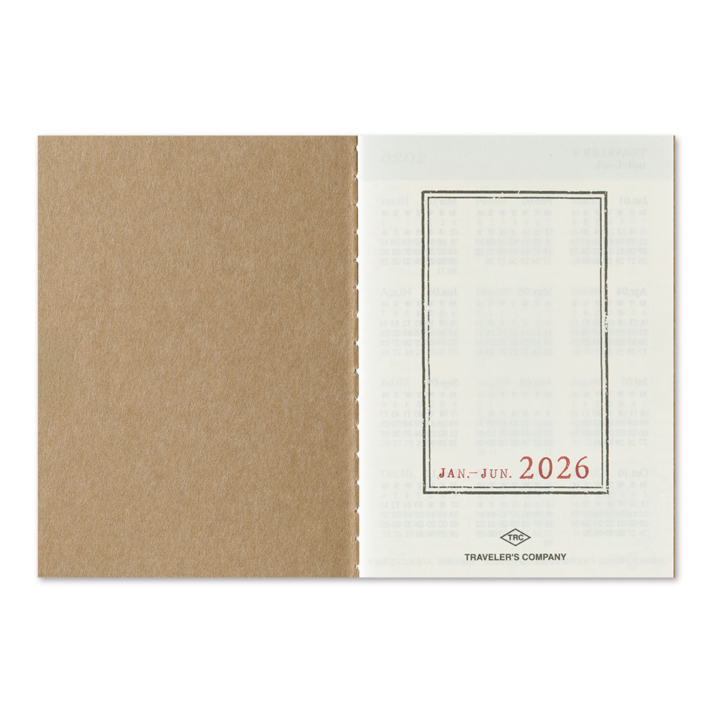 2026 Kalender (Wochenansicht) - The Traveler's Spirit - TRAVELER'S Notebook Refill Passport