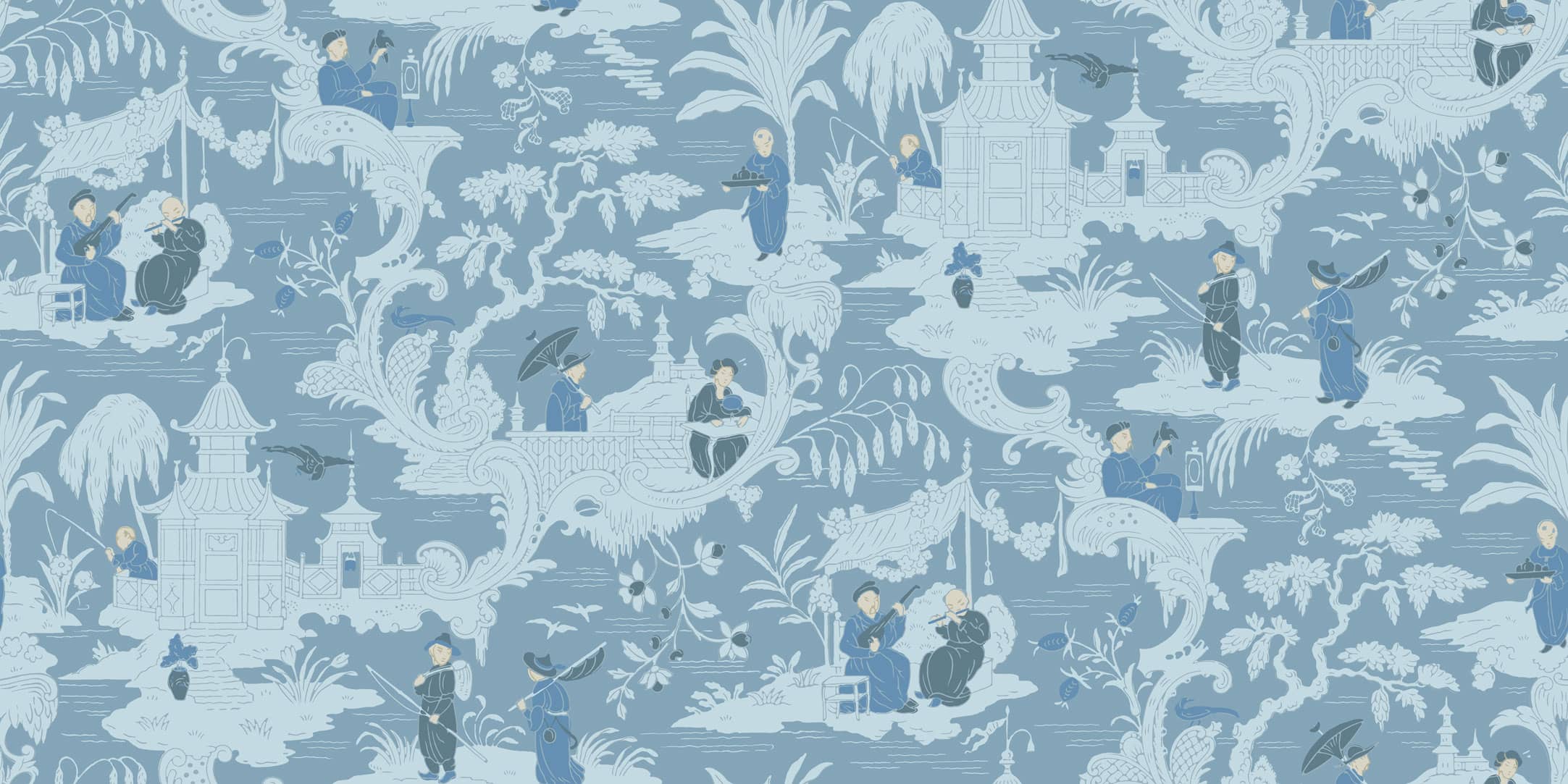 Chinese Toile Tapete - 100/8038 - Cole&Son - Archive Anthology