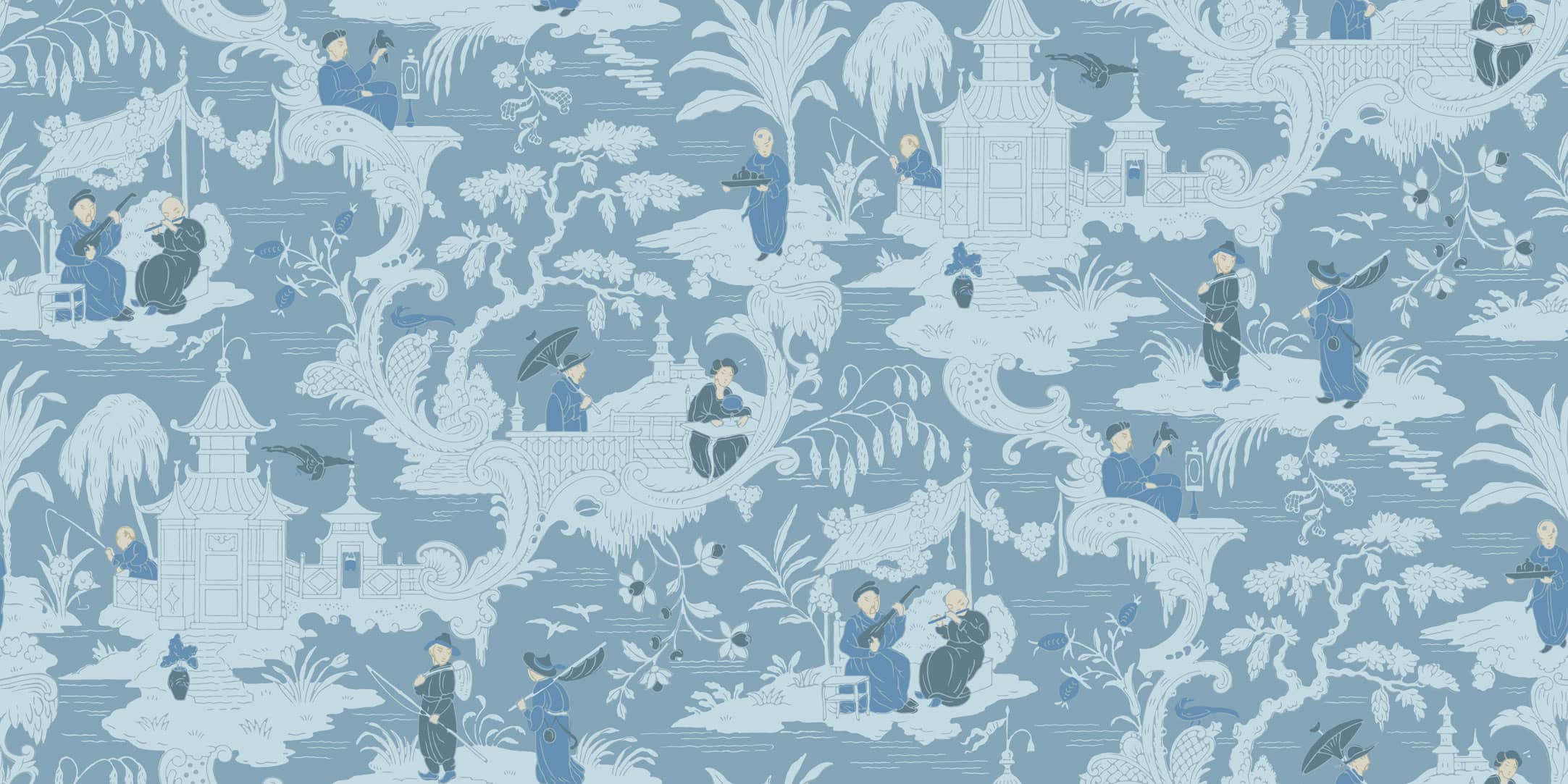 Chinese Toile Tapete - 100/8038 - Cole&Son - Archive Anthology von Cole&Son aus der Kategorie Archive Anthology mit der Artikelnummer 100-8038