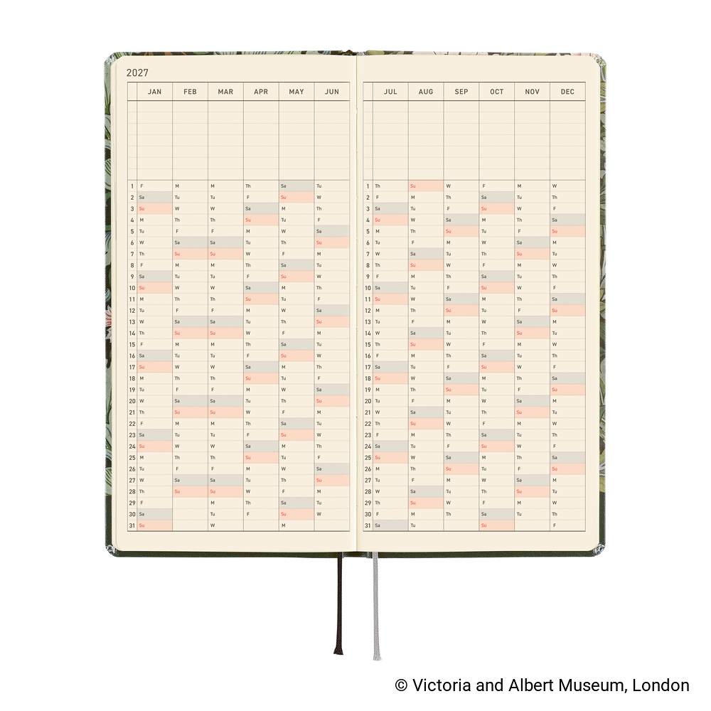 Weeks 2027 englisch – V&A Series: Leicester | Hobonichi
