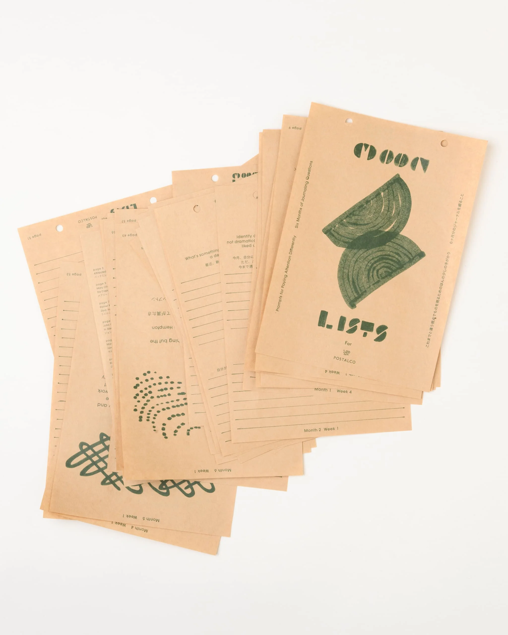 Moon Lists - Refill für Snap Pad A5 - Postalco
