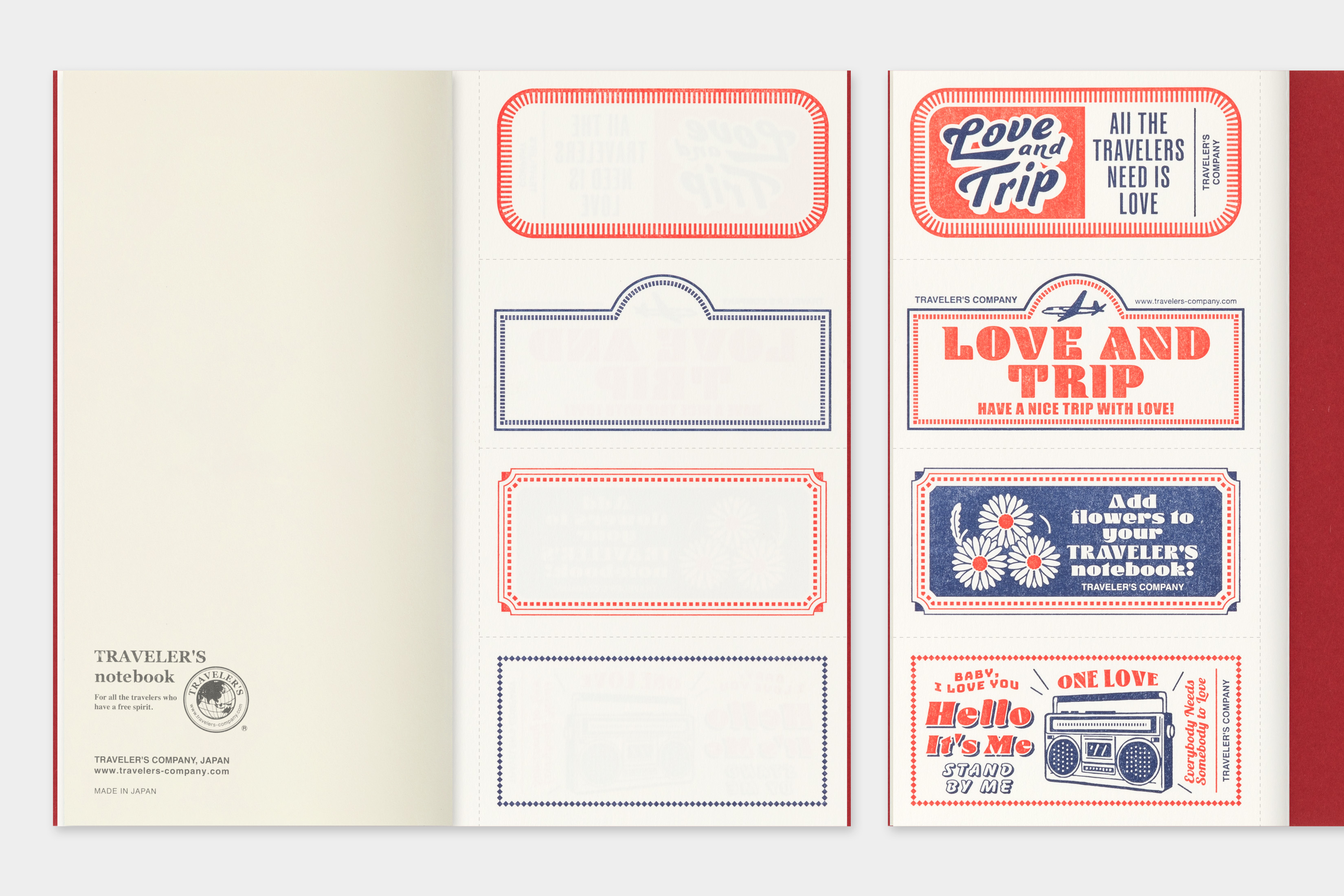 TRAVELER'S Notebook Refill "Love and Trip" - Limited Edition - ***Preorder / Vorbestellung***