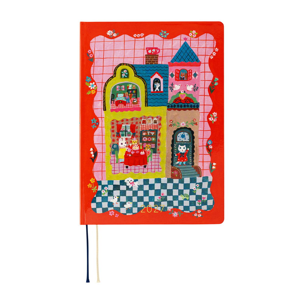 HON A5 2027 englisch – Yumi Kitagishi: White Cat and Rabbit’s Tea Room | Hobonichi
