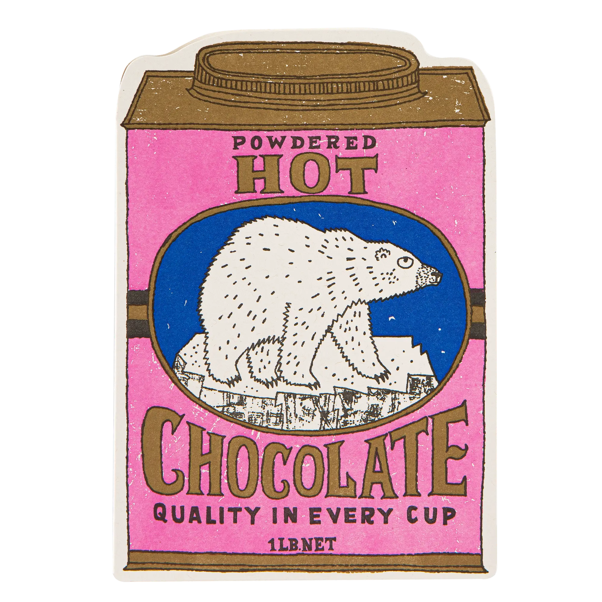 "Polar Bear Hot Chocolate" - 3D Klappkarte - Cut-Out Card von Archivist