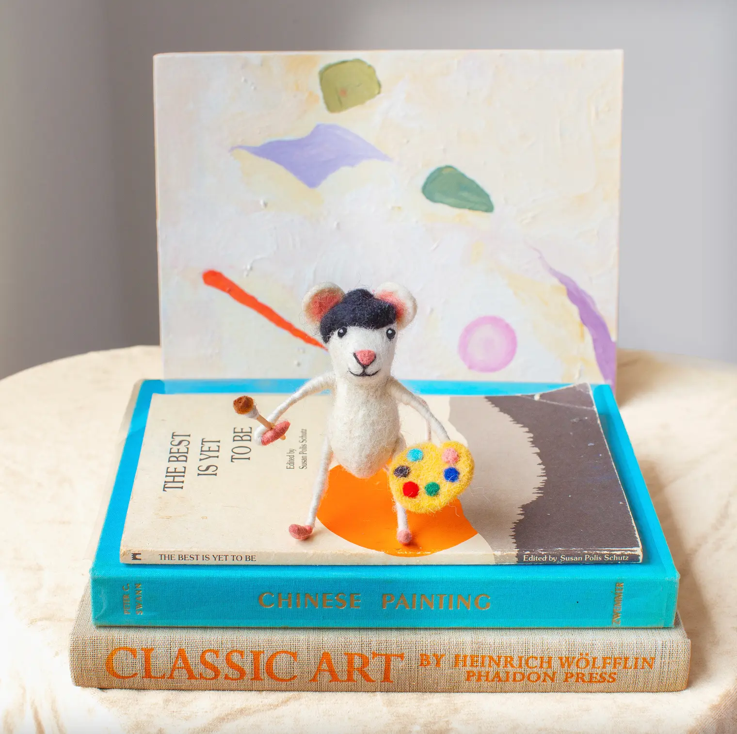 Artist Mouse - Handgefilzte Maus von Sew Heart Felt