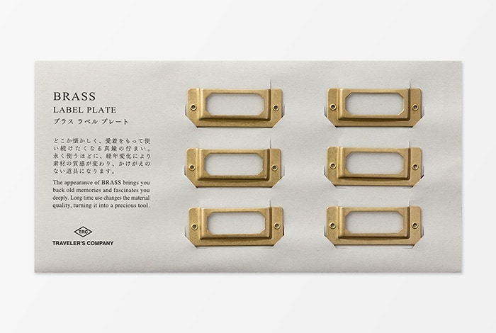 Label Plate - Serie BRASS von der TRAVELER'S COMPANY JAPAN