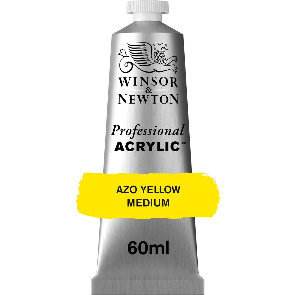 019 - Azo Yellow Medium - 60ml Professional Acrylic von Winsor&Newton - S2