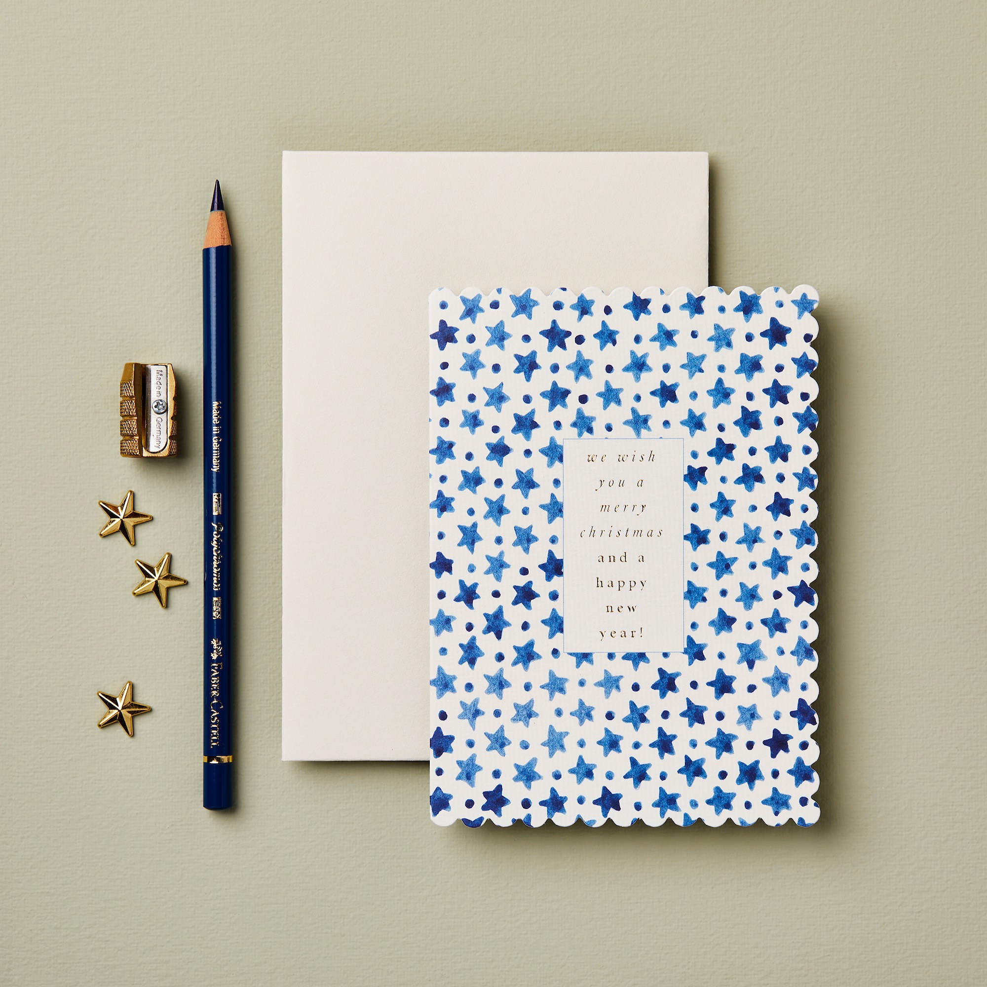 "Merry Christmas" - Little Stars - Grußkarte von Wanderlust Paper Co.
