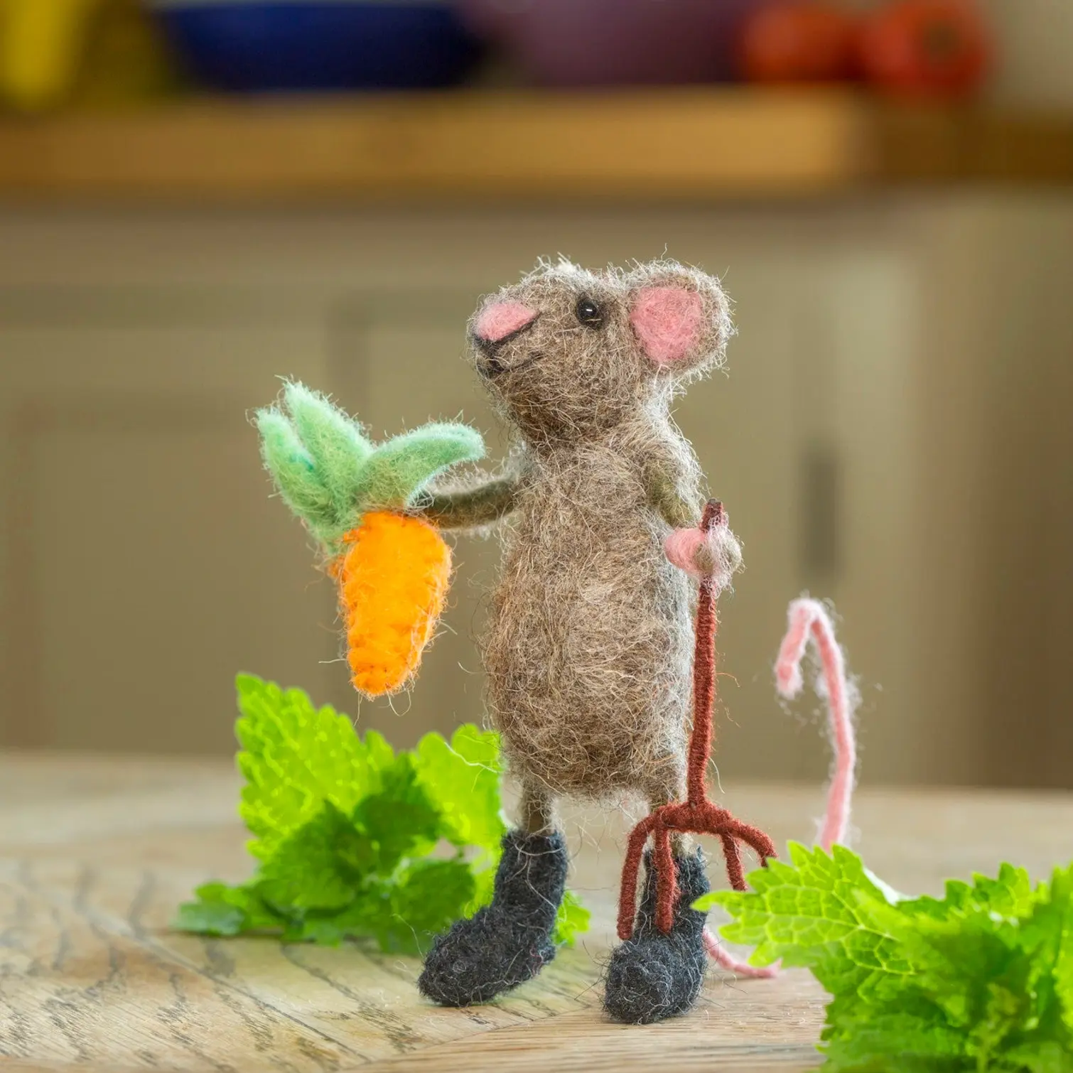 Gardener Mouse - Handgefilzte Maus von Sew Heart Felt