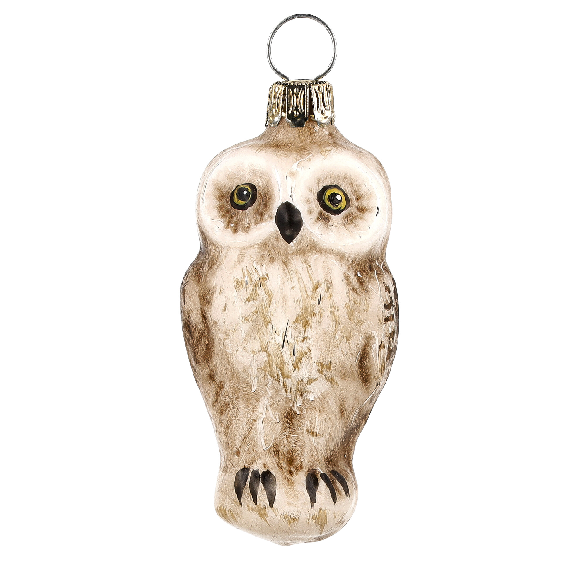 Eule klein, patiniert - Christbaumschmuck aus Glas Eule klein, patiniert - Christbaumschmuck aus Glas
