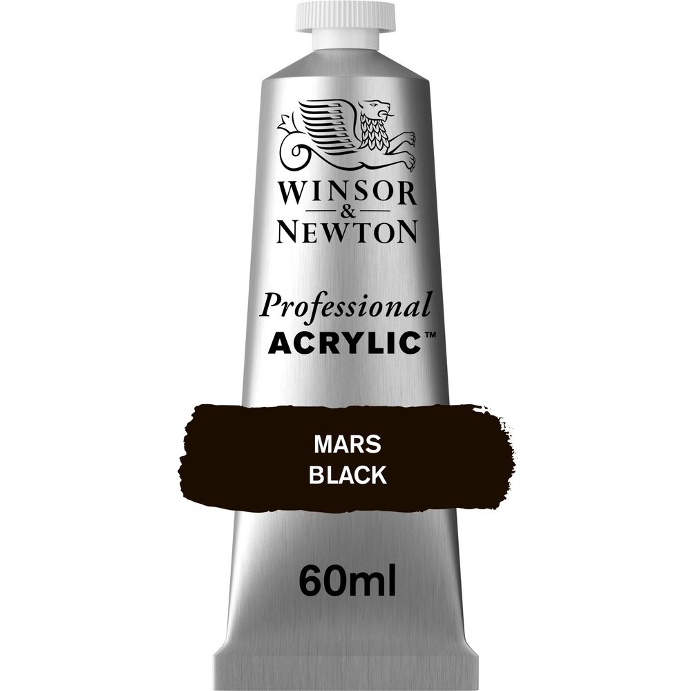 386 - Mars Black - 60ml Professional Acrylic von Winsor&Newton - S1