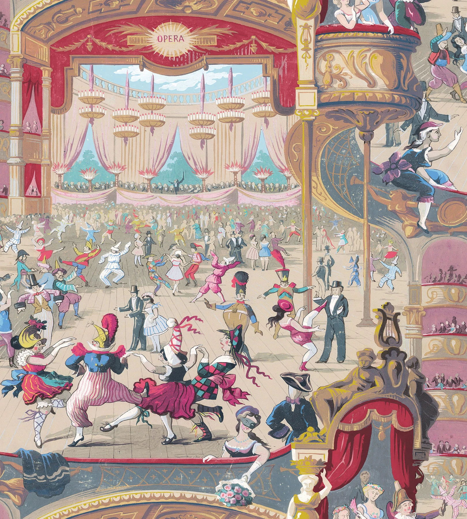 Cabaret Tapete - 103/7026 - Cole&Son - Whimsical-103-7026-Cole&Son-Whimsical Cabaret Tapete - 103/7026 - Cole&Son - Whimsical von Cole&Son aus der Kategorie Whimsical mit der Artikelnummer 103-7026