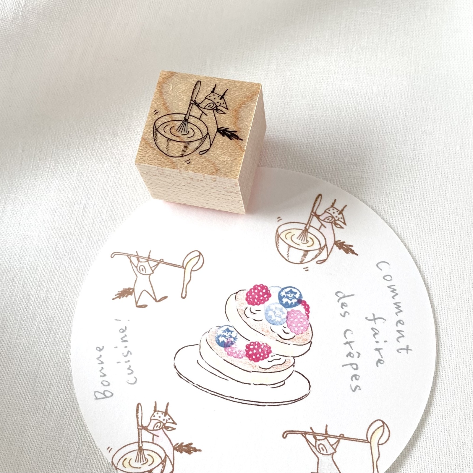 Eichhörnchen mit Rührschüssel - Japanischer Stempel