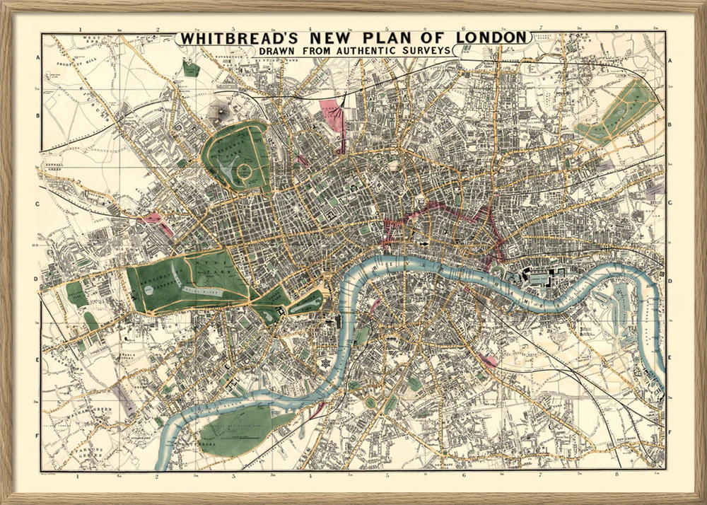 MAP OF LONDON - Dybdahl Poster Druck