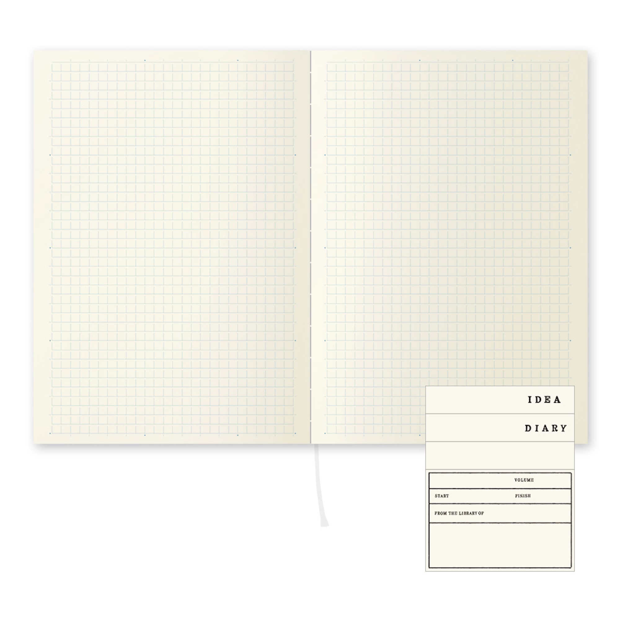 MD Notebook - A5 - kariert / grid - Midori Notizbuch