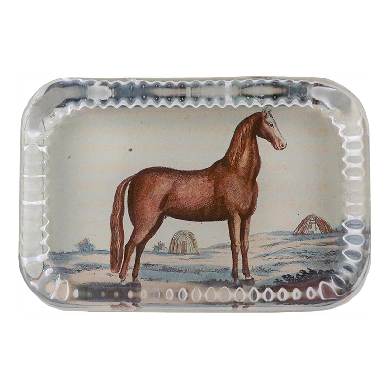 Brown Horse #5 - Briefbeschwerer - Dotted Edge Paperweight von John Derian von John Derian aus der Kategorie Paperweights - John Derian mit der Artikelnummer DRPBH5