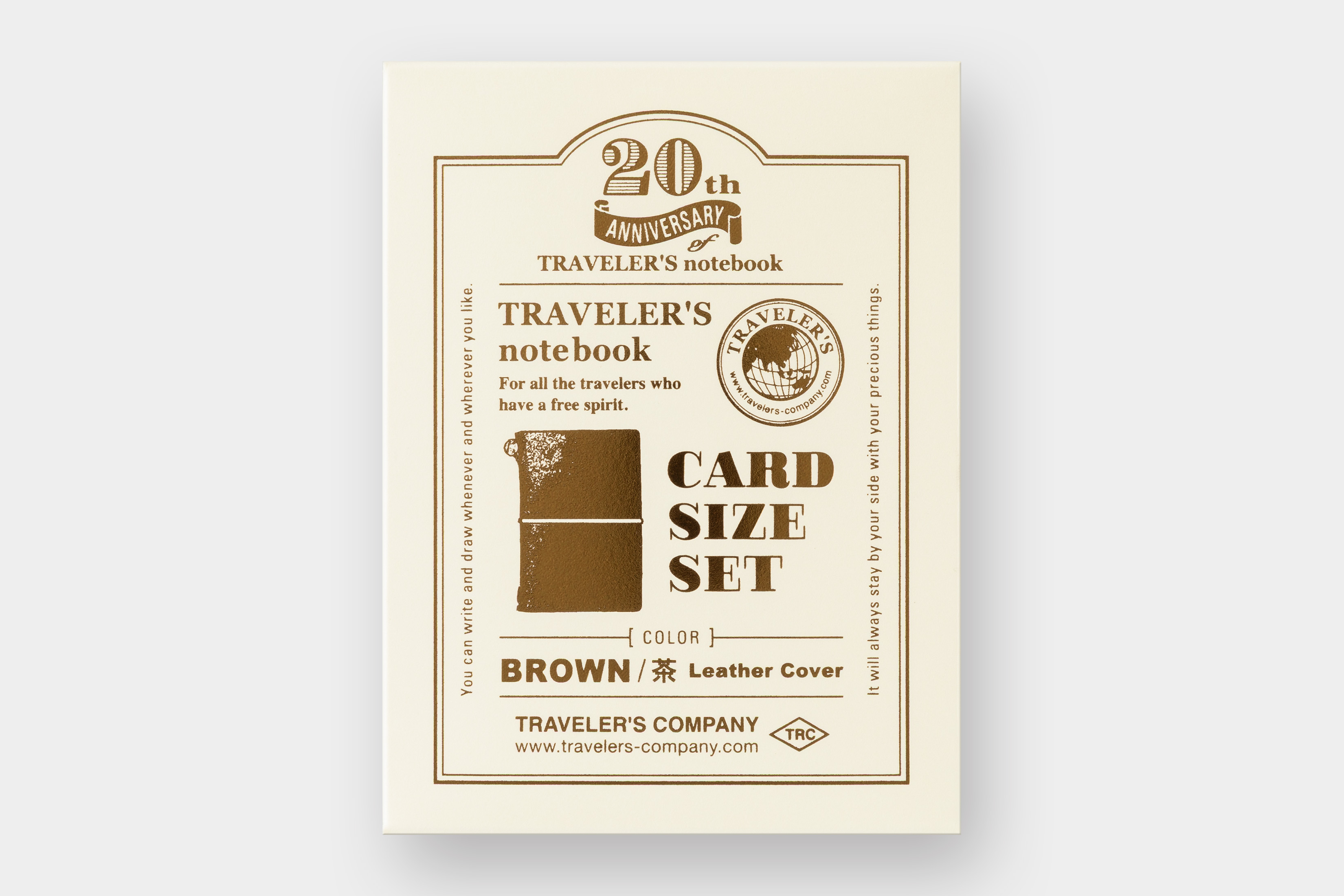 TRAVELER’S notebook Card Size – 20th Anniversary Set - Braun / Brown