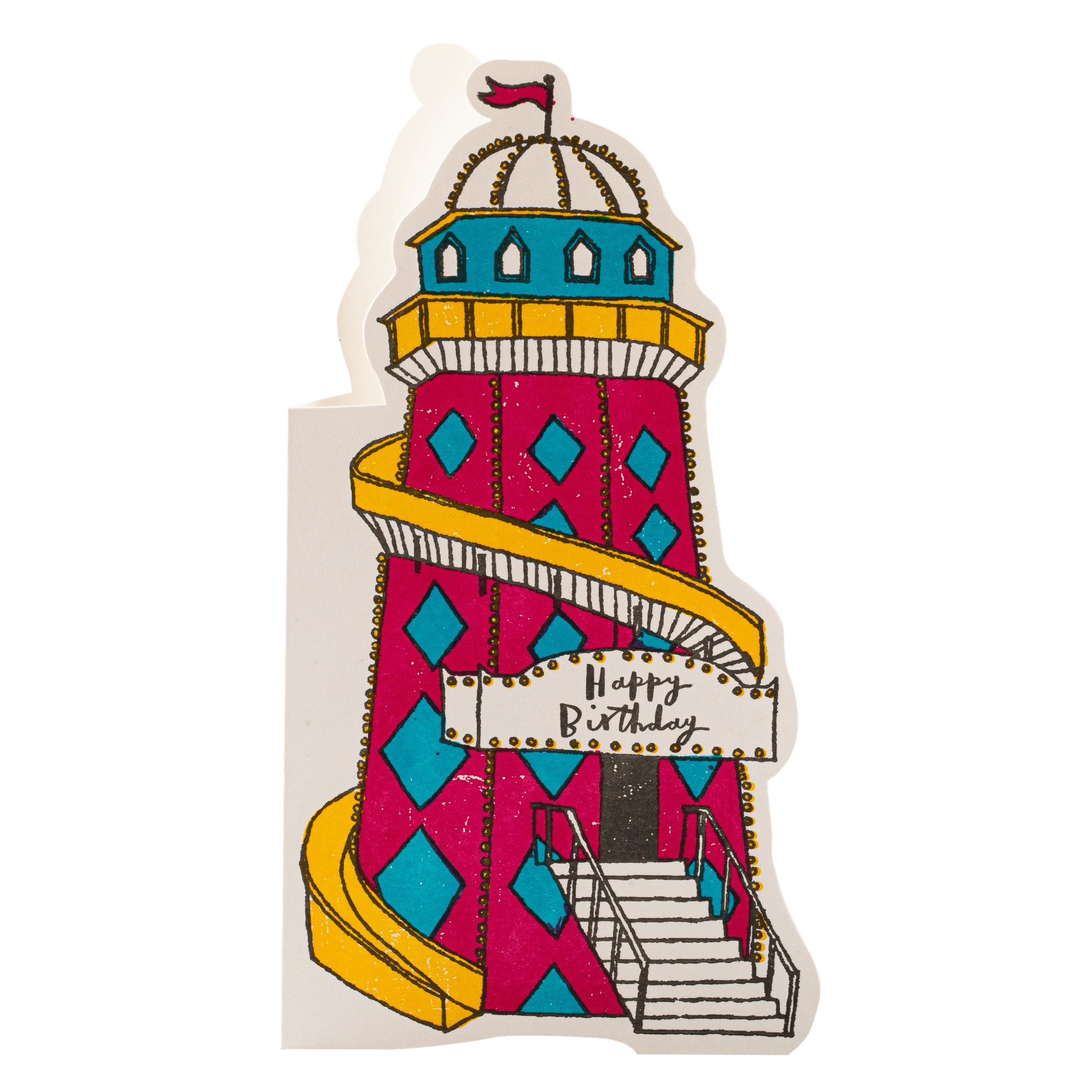 "Helter Skelter" - 3D Klappkarte - Cut-Out Card von Archivist